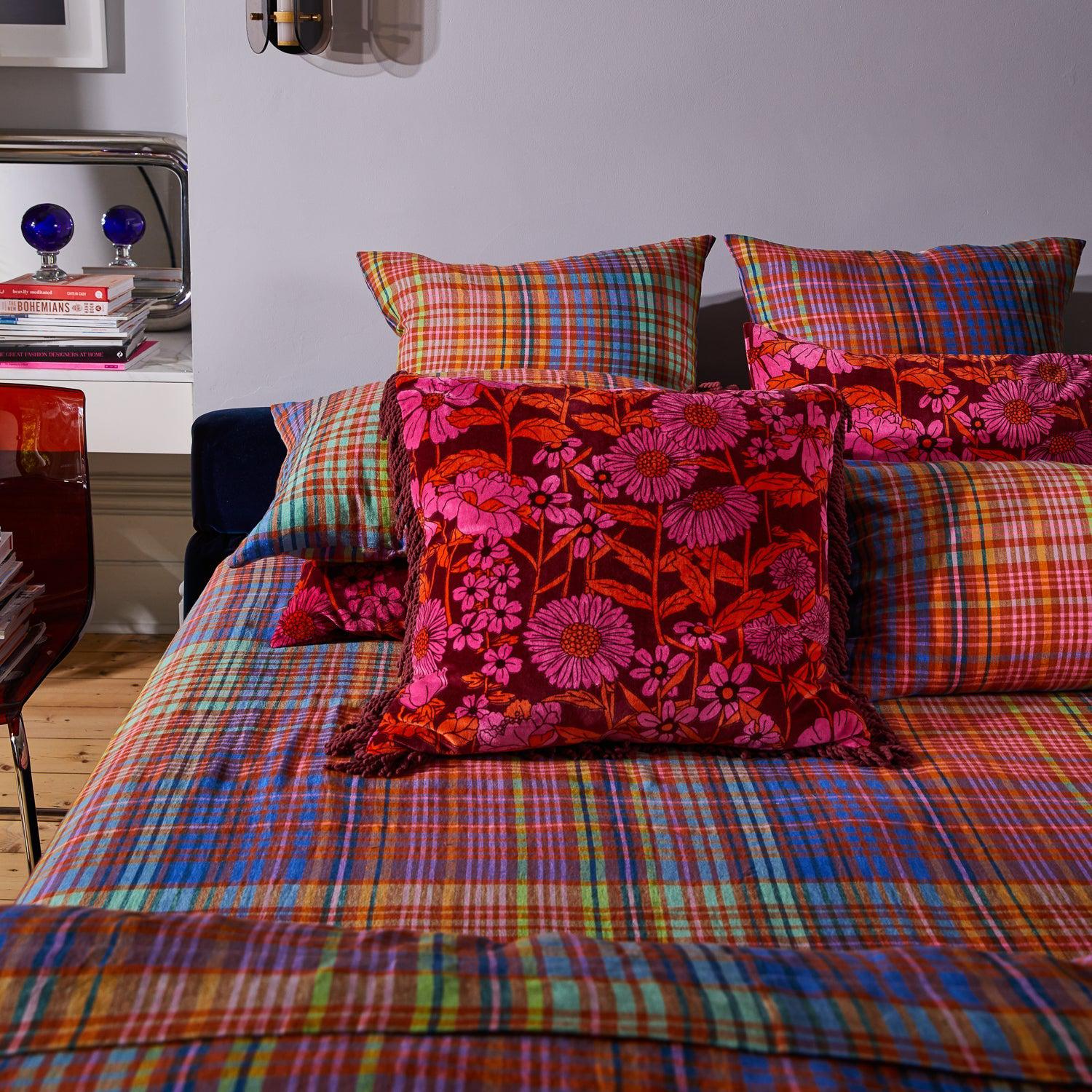 Bernanda Velvet Cushion - Port-Soft Furnishings-Sage & Clare-The Bay Room
