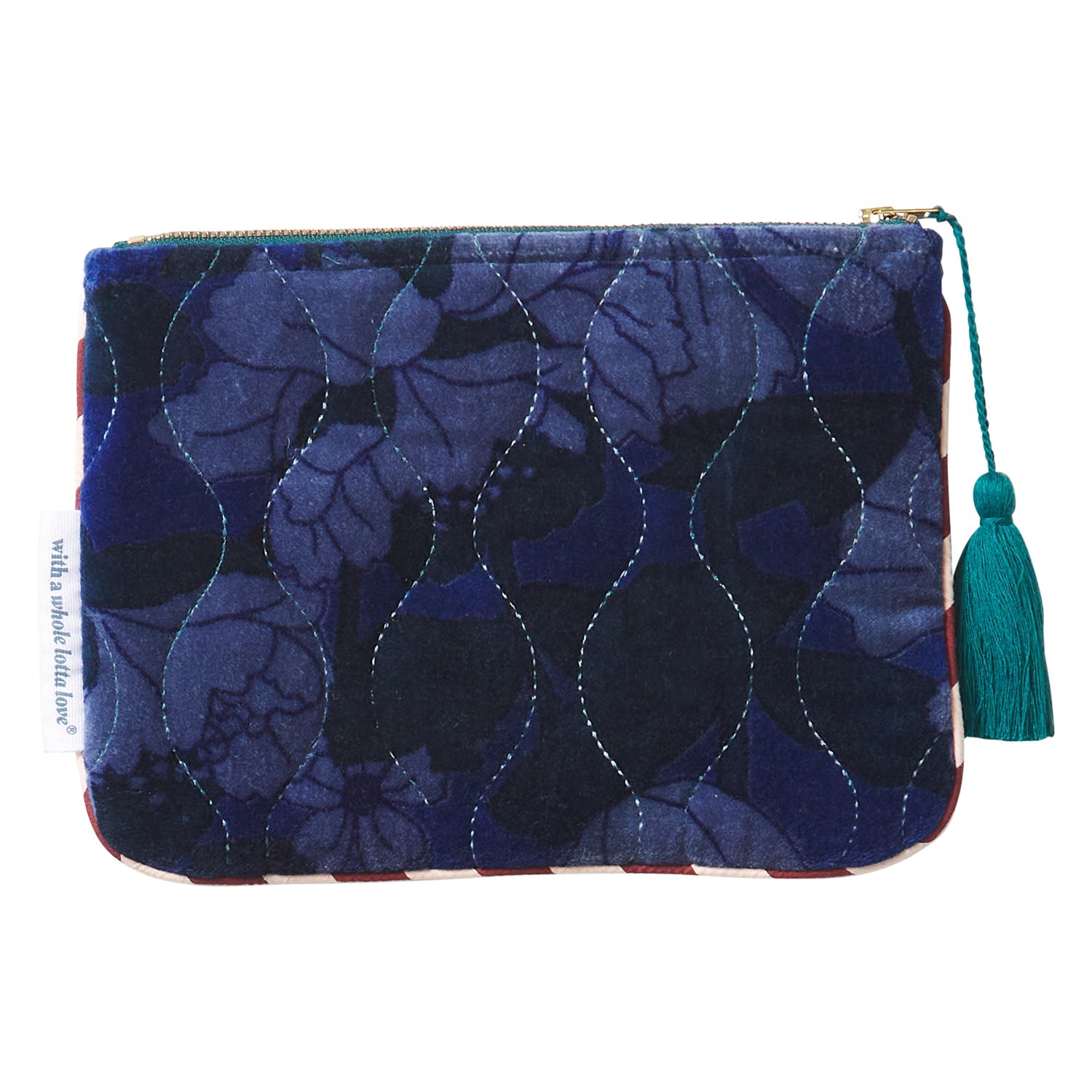 Bernanda Velvet Pouch - Lapis-Beauty & Well-Being-Sage & Clare-The Bay Room