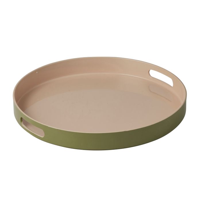 Bevanda 2-Tone Tray 35x4cm Olive/Pink-Dining & Entertaining-Coast To Coast Home-The Bay Room