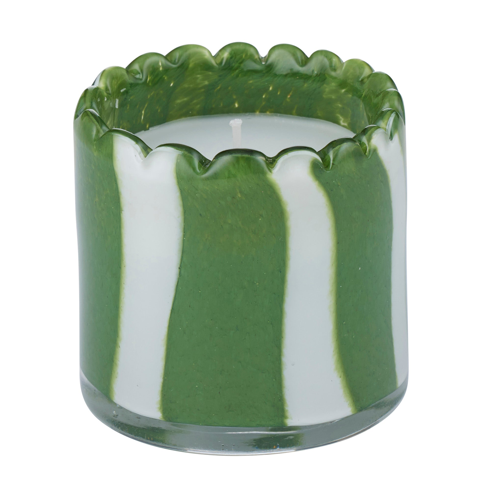 Billie 5% Glass Candle 8x8cm Olive/White-Candles & Fragrances-Coast To Coast Home-The Bay Room