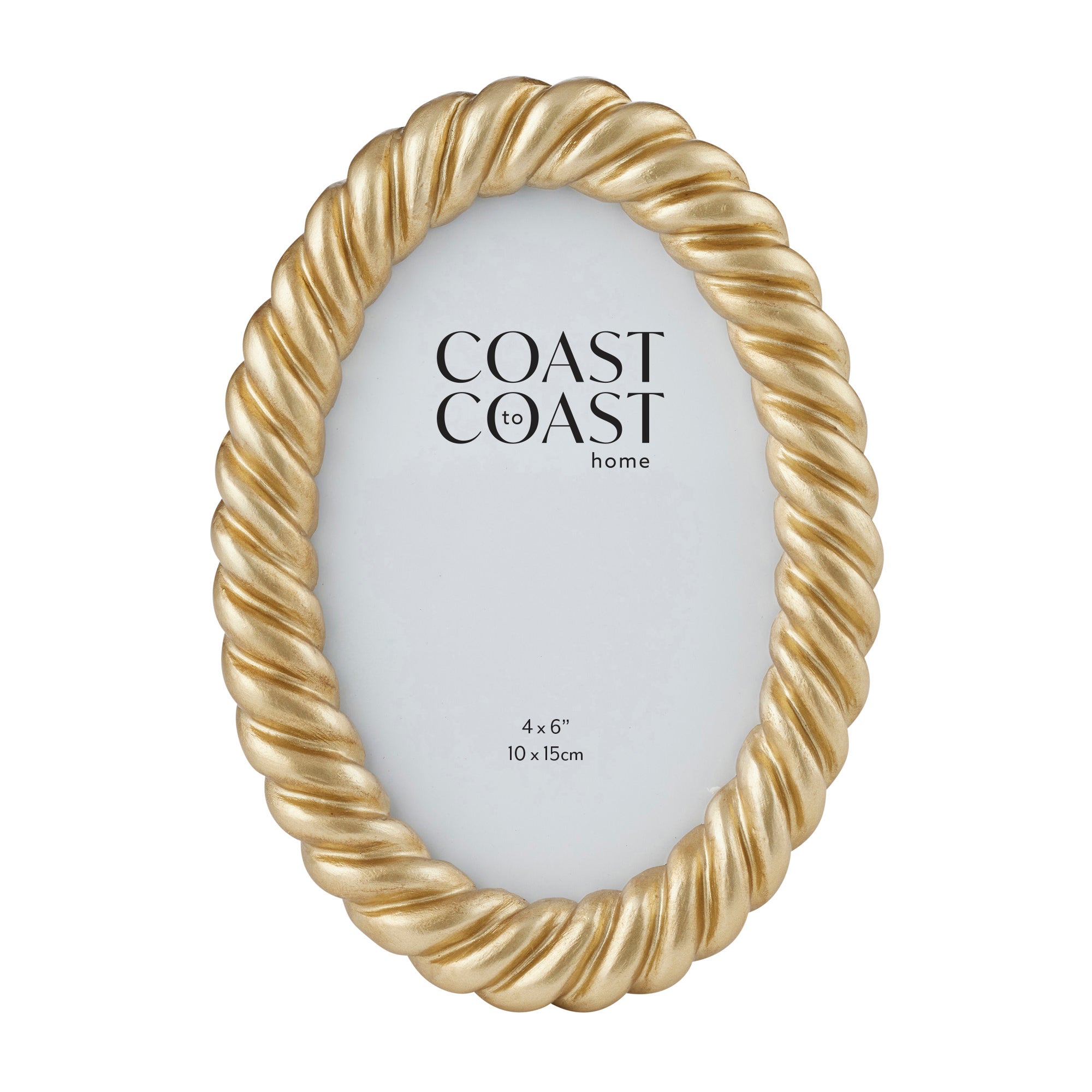 Blake Resin 4x6" Oval Frame 15x20cm Gold-Decor Items-Coast To Coast Home-The Bay Room