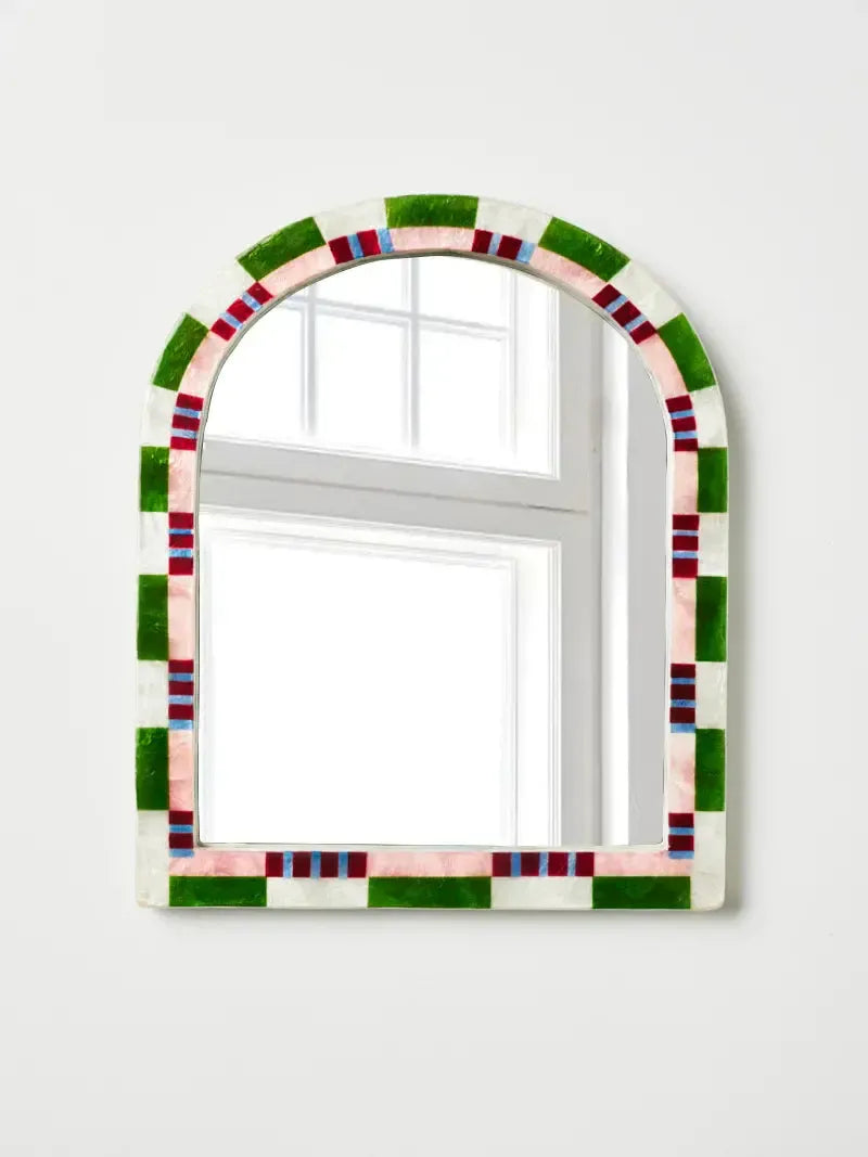 Bloom Nouveau Check Mirror-Wall Decor-Jones & Co-The Bay Room