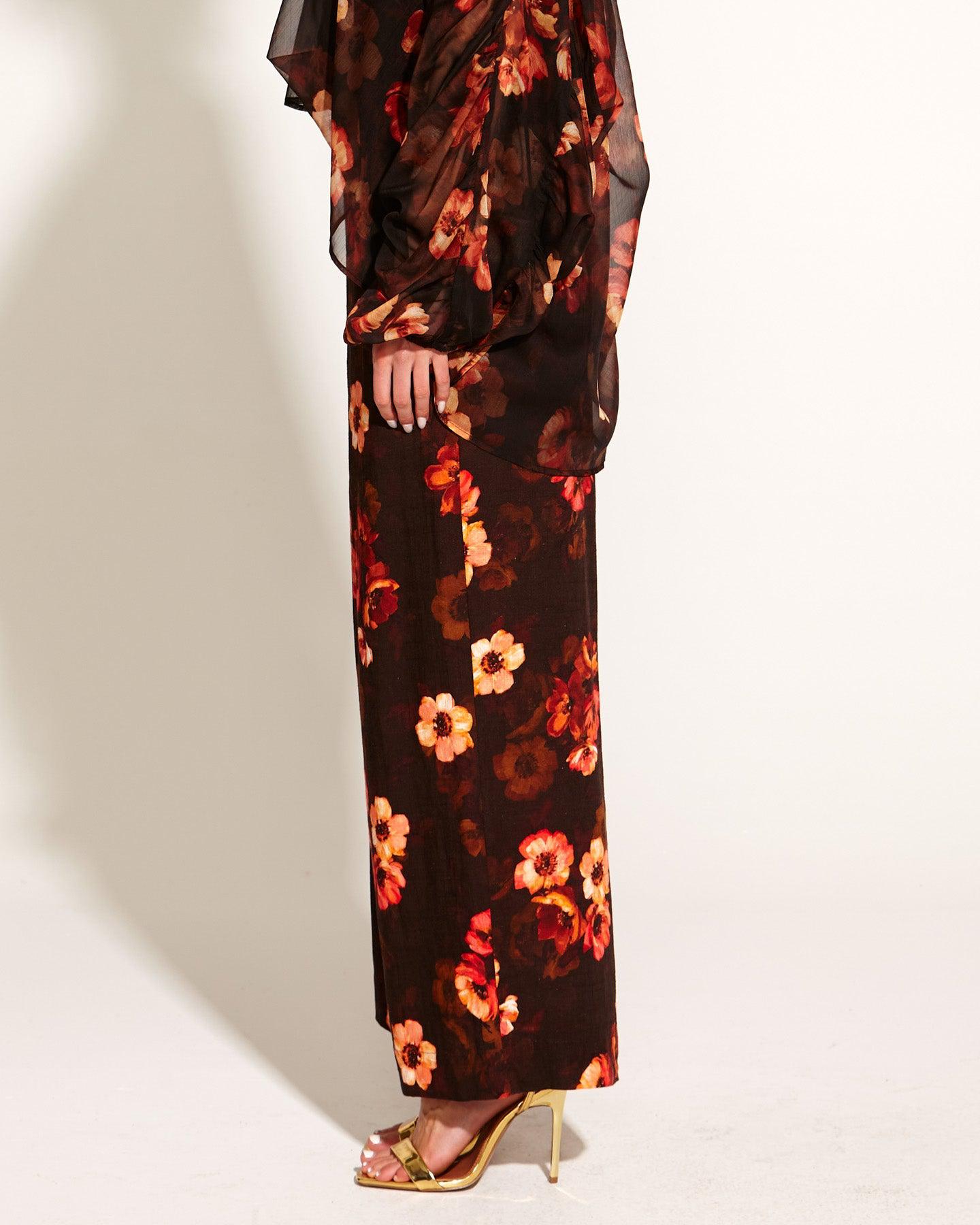 Bloom Wide Leg Pant - Rose Dust Floral-Pants-Fate + Becker-The Bay Room