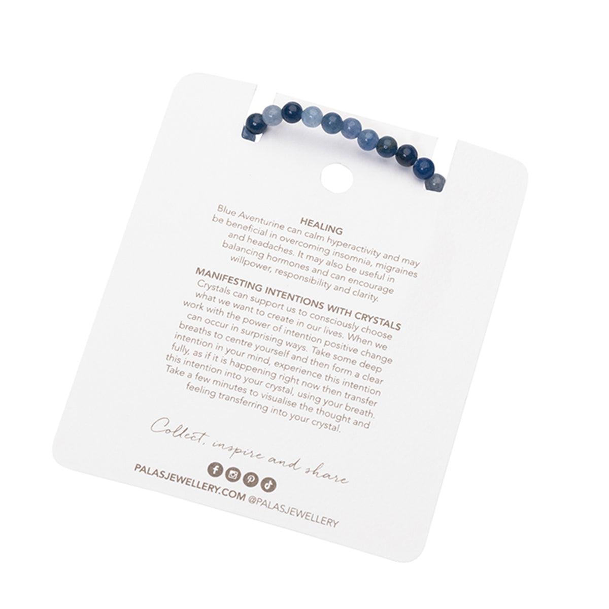 Blue Aventurine healing gem bracelet-Jewellery-Palas-The Bay Room