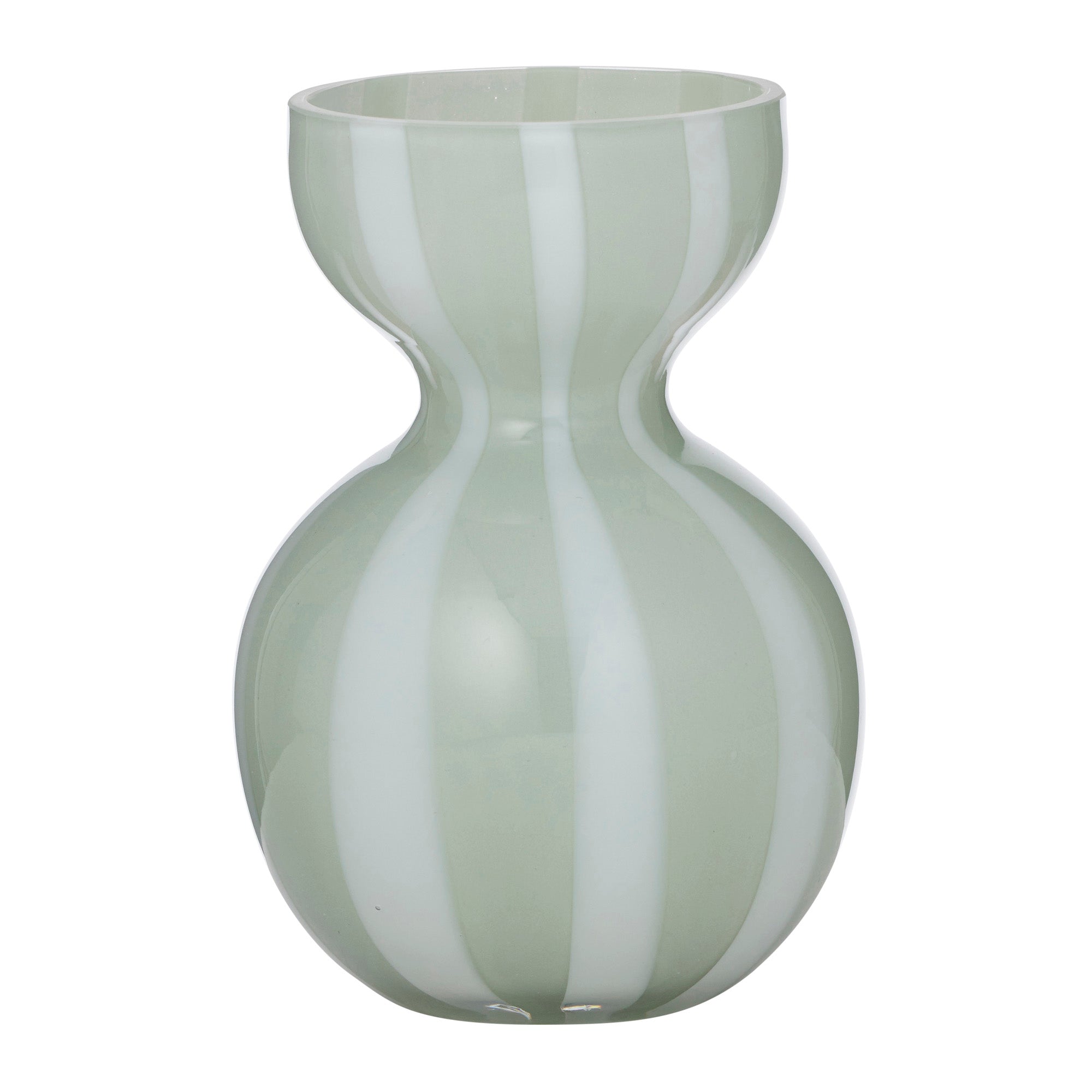 Bobbi Glass Vase 13x18cm Seafoam/White-Pots, Planters & Vases-Coast To Coast Home-The Bay Room