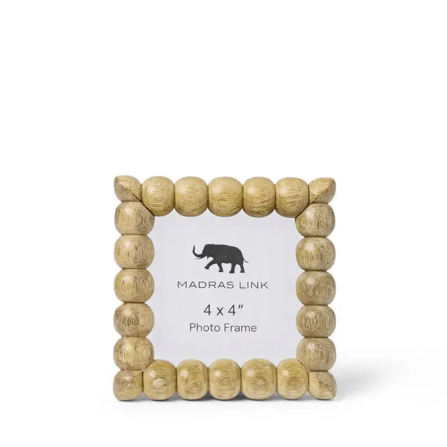 Bobbin Natural Photo Frame 4x4"-Decor Items-Madras Link-The Bay Room