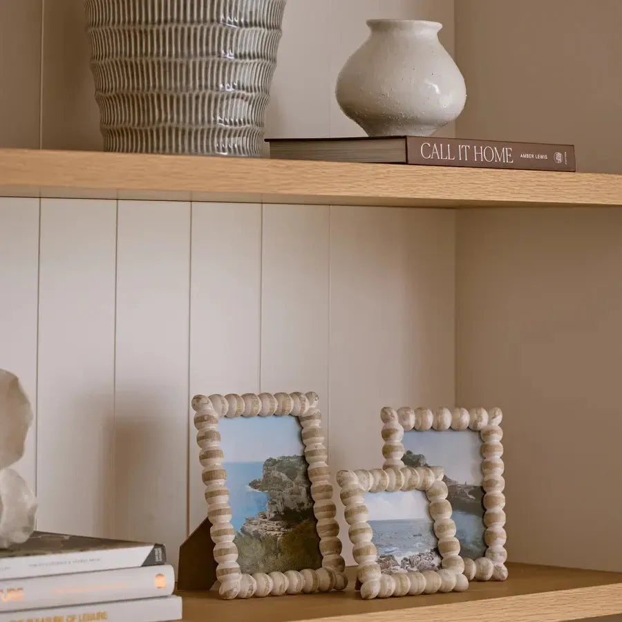 Bobbin Whitewash Photo Frame 5x7"-Decor Items-Madras Link-The Bay Room