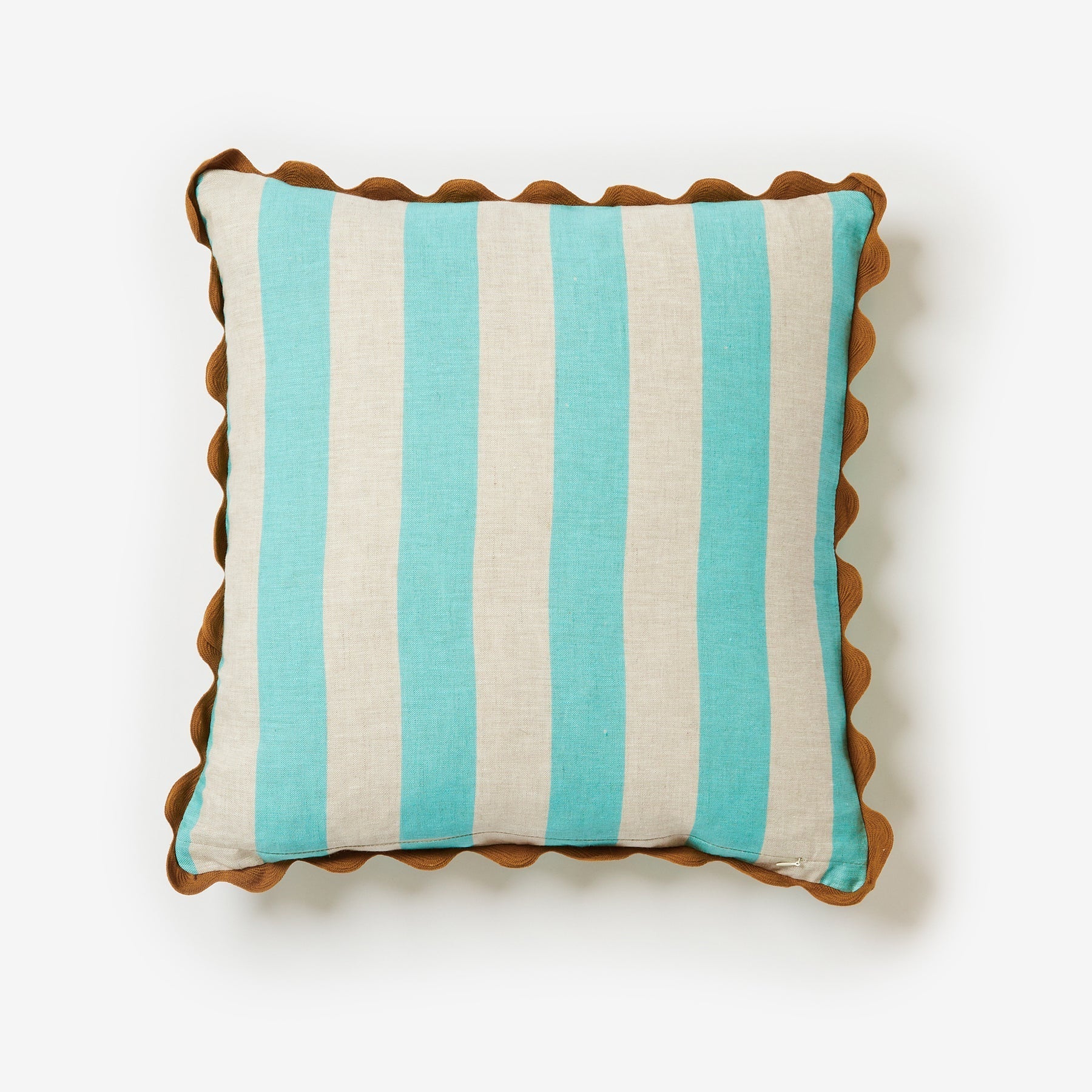 Bold Stripe Jade Tan 50cm Cushion-Soft Furnishings-Bonnie & Neil-The Bay Room