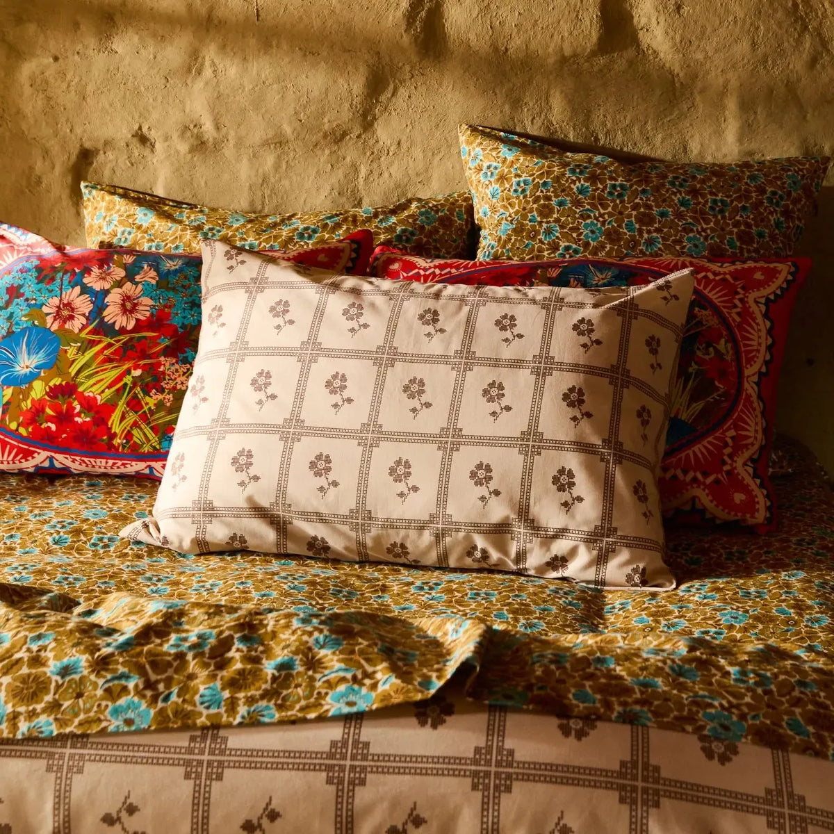Bonny Cotton Pillowcase Set-Soft Furnishings-Sage & Clare-The Bay Room