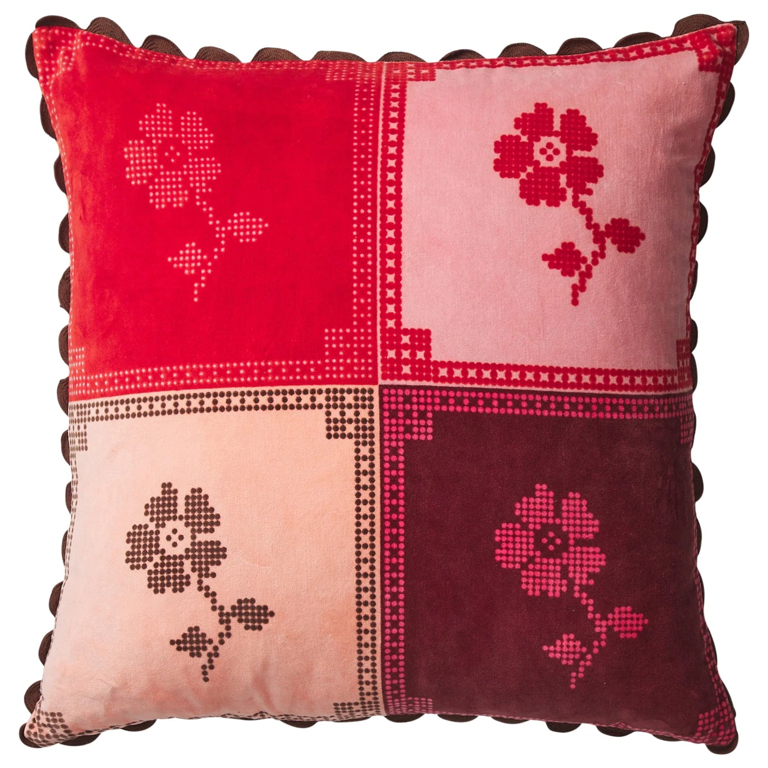 Bonny Reversible Velvet Cushion - Sienna-Soft Furnishings-Sage & Clare-The Bay Room