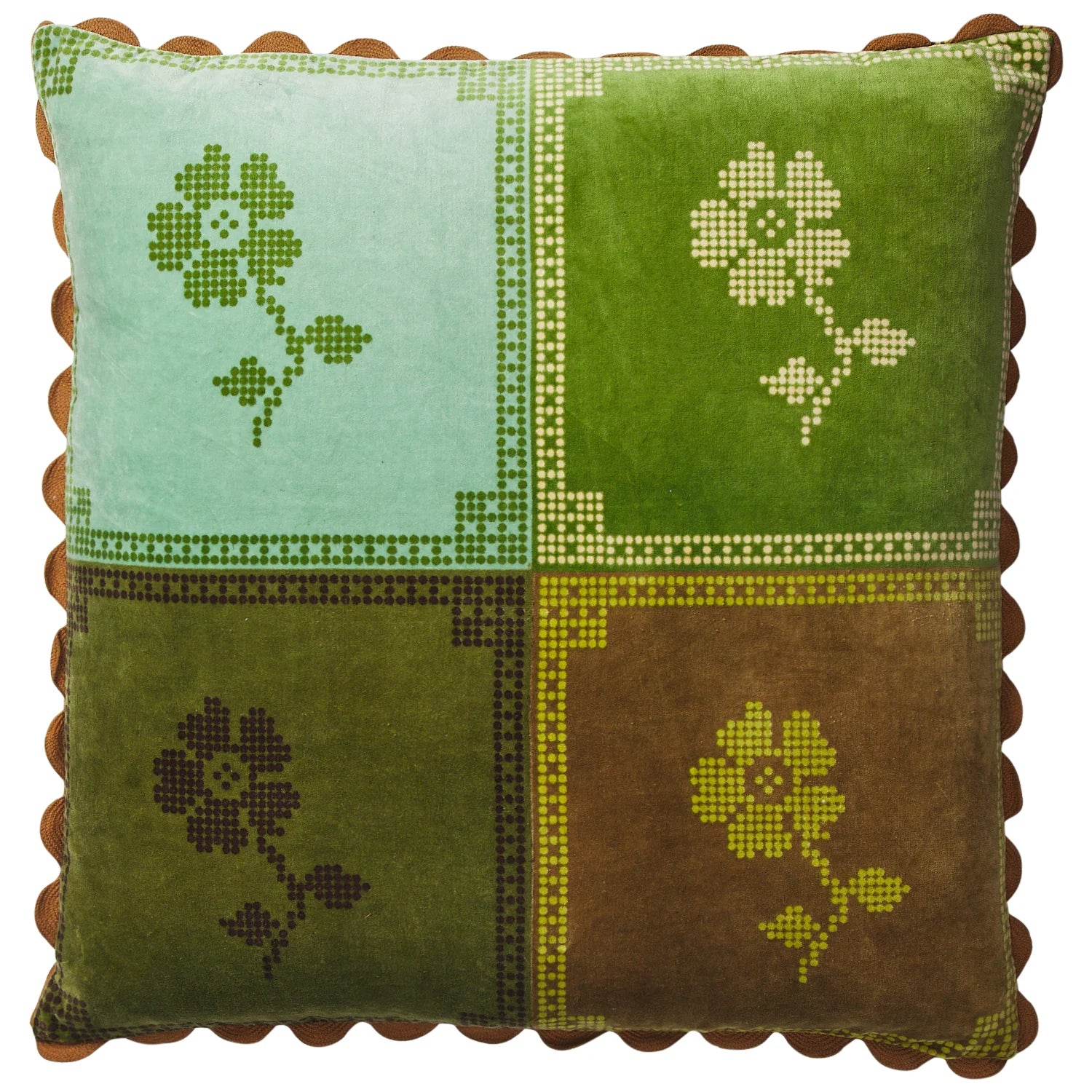 Bonny Reversible Velvet Cushion - Tigers Eye-Soft Furnishings-Sage & Clare-The Bay Room