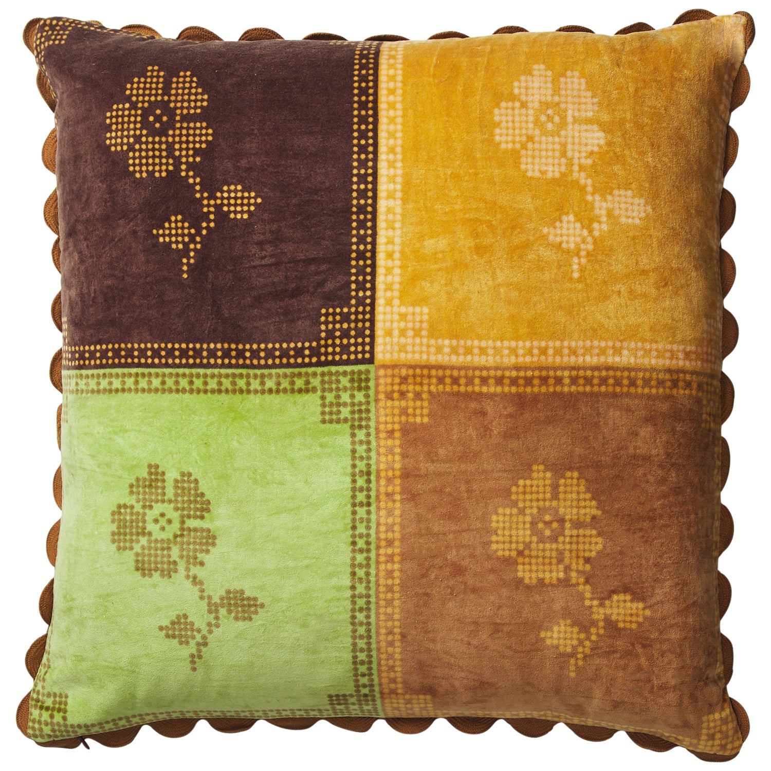Bonny Reversible Velvet Cushion - Tigers Eye-Soft Furnishings-Sage & Clare-The Bay Room