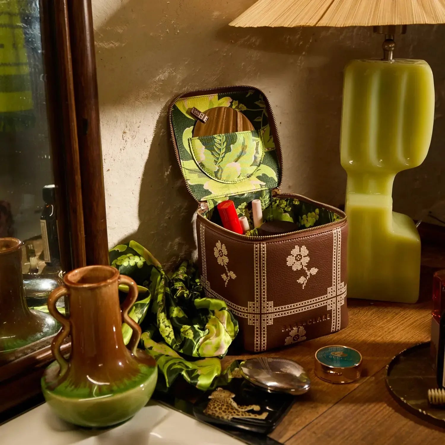 Bonny Small Vanity Case - Umber-Beauty & Well-Being-Sage & Clare-The Bay Room