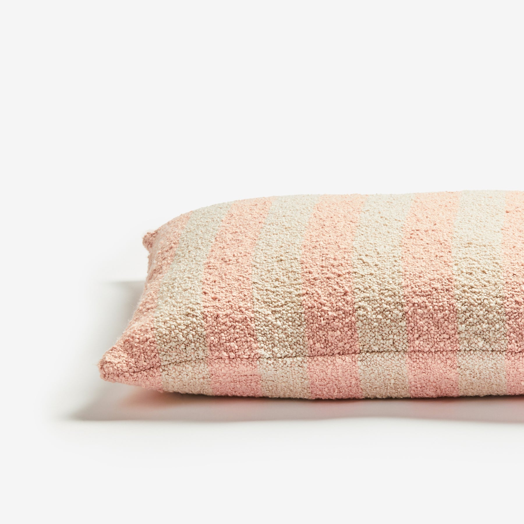 Boucle Stripe Soft Pink 60cm Cushion-Soft Furnishings-Bonnie & Neil-The Bay Room