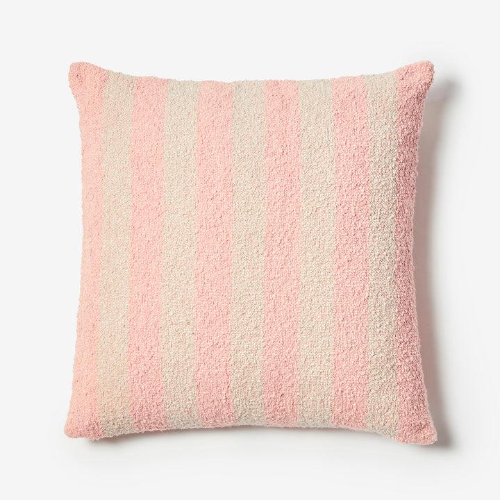 Boucle Stripe Soft Pink 60cm Cushion-Soft Furnishings-Bonnie & Neil-The Bay Room