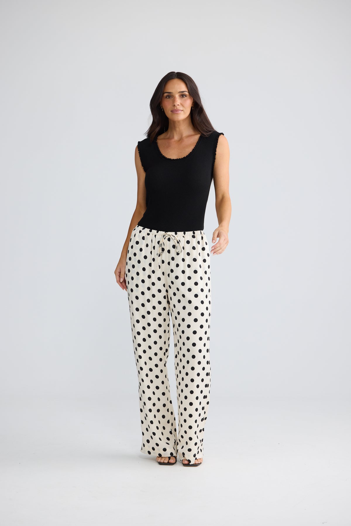 Boulevard Pant - Ivory Spot-Pants-Brave & True-The Bay Room
