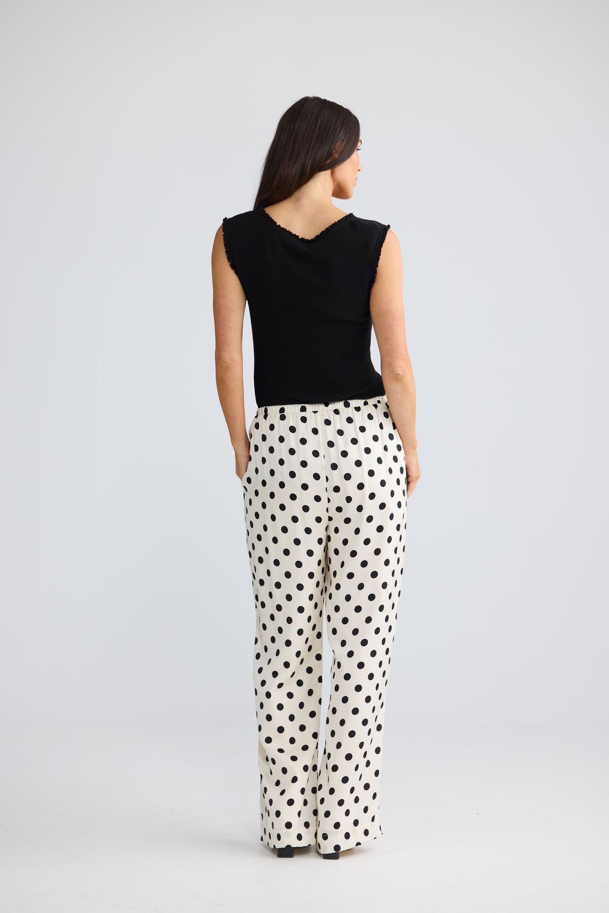 Boulevard Pant - Ivory Spot-Pants-Brave & True-The Bay Room