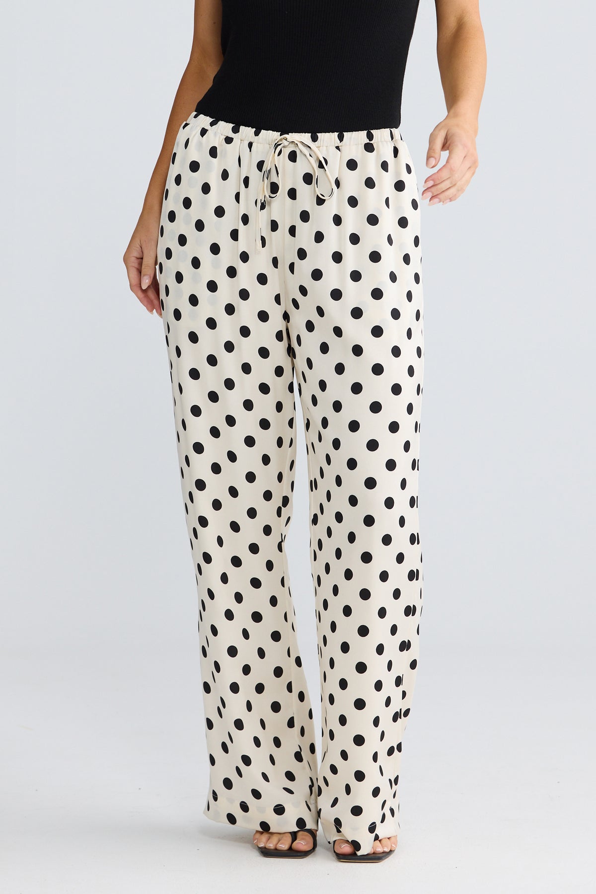 Boulevard Pant - Ivory Spot-Pants-Brave & True-The Bay Room