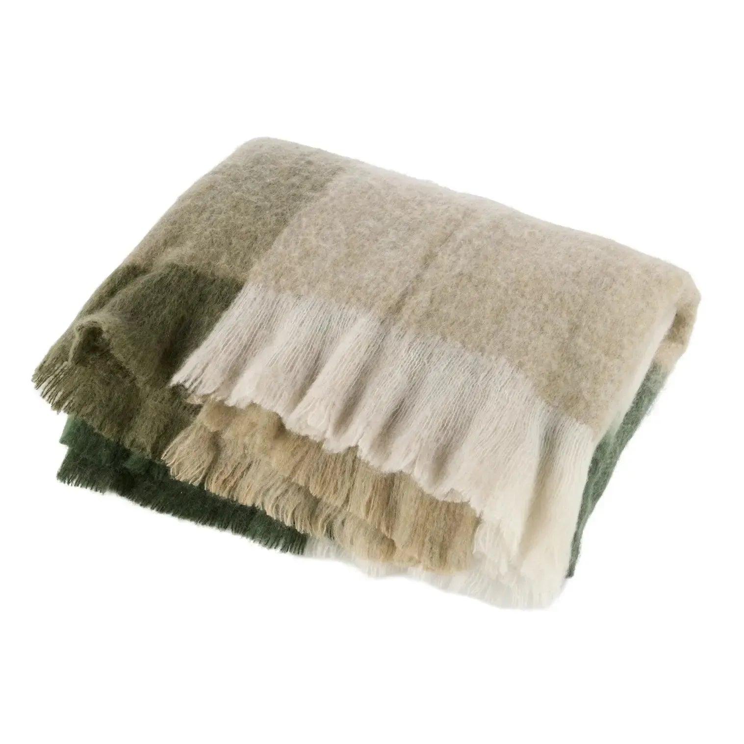 Bowie Wool Blend Throw 130x180cm Green-Soft Furnishings-Amalfi-The Bay Room