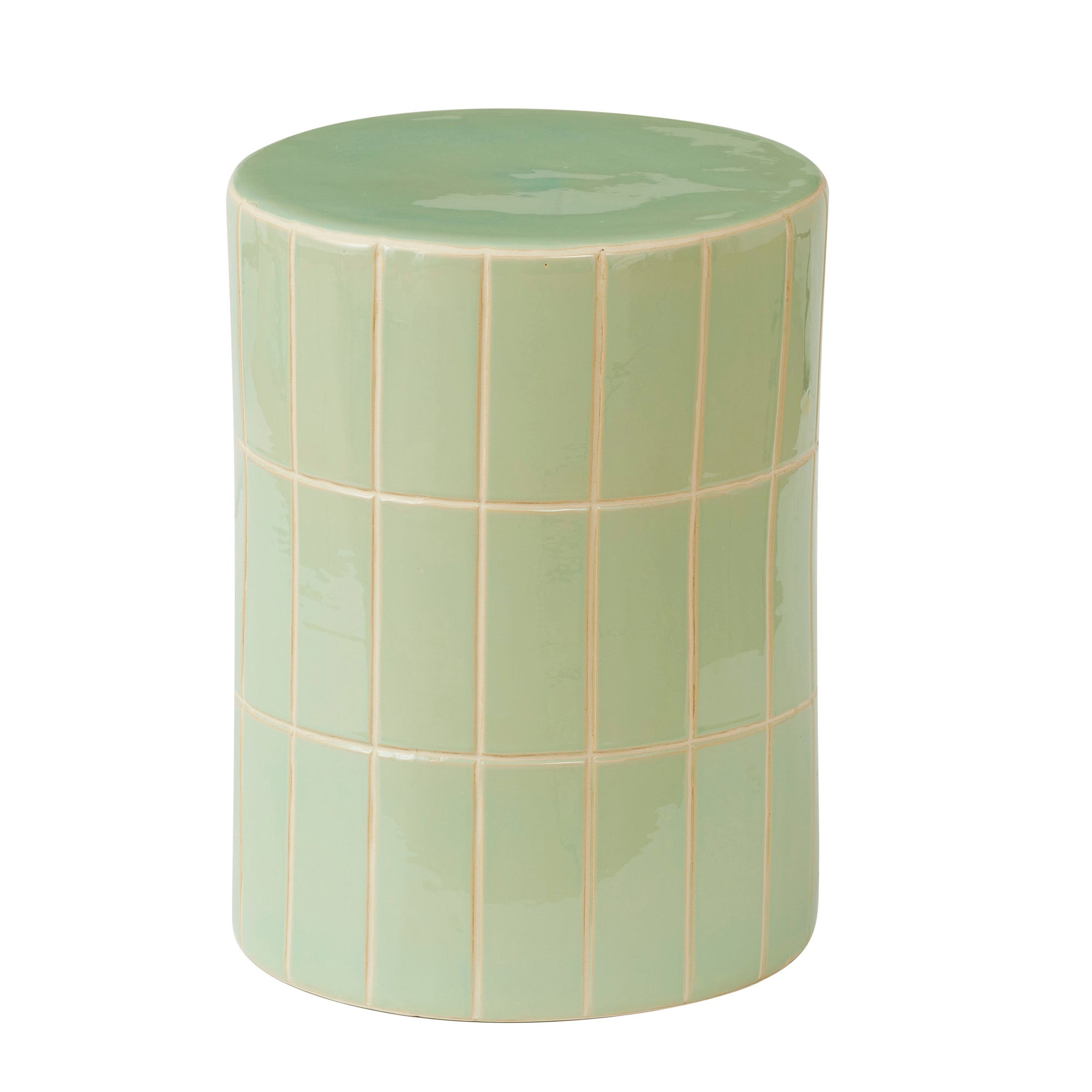 Boyd Ceramic Tile Stool 33x44cm Mint-Furniture-Coast To Coast Home-The Bay Room