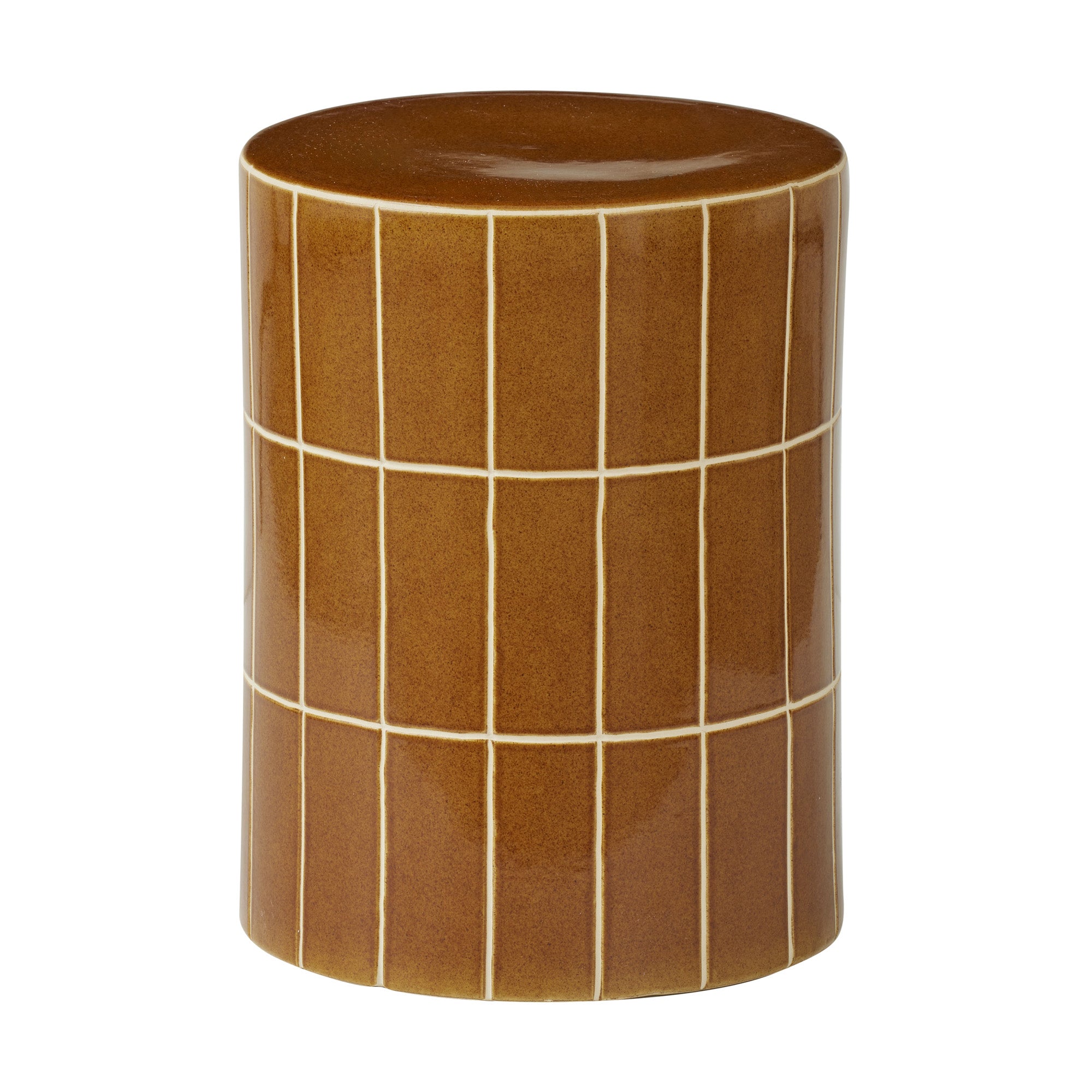 Boyd Ceramic Tile Stool 33x44cm Tan-Furniture-Coast To Coast Home-The Bay Room