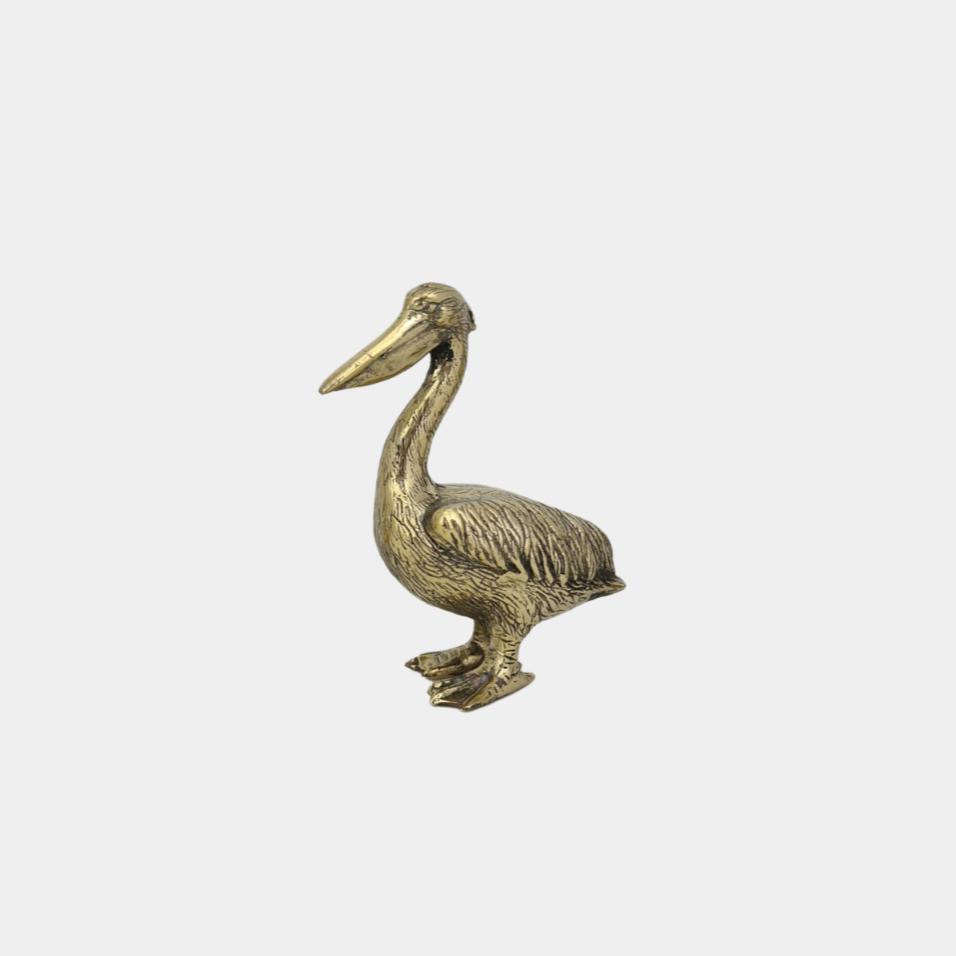 Brass Pelican Medium - Gold-Decor Items-Colcam-The Bay Room