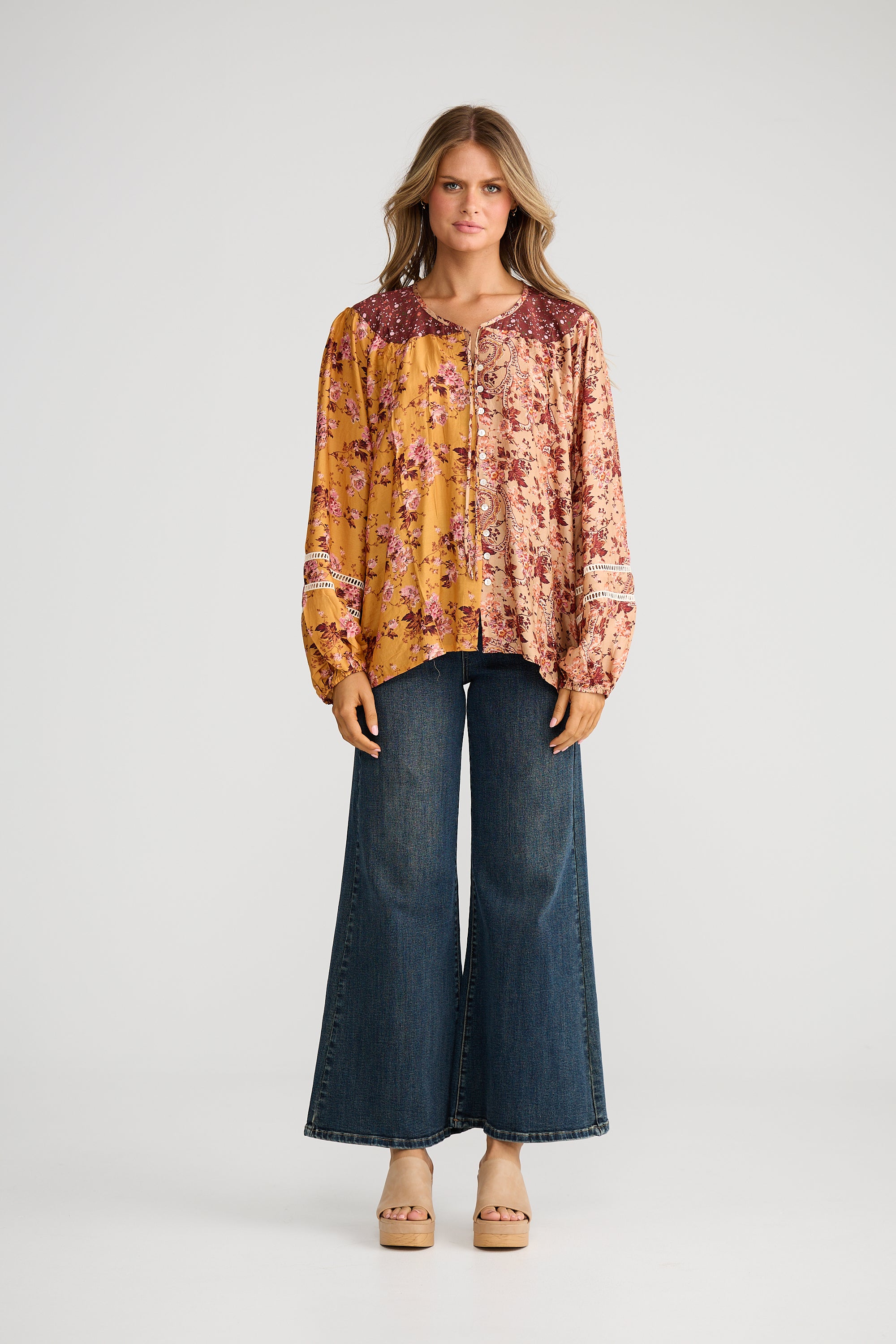 Briar Blouse - Wildflower Splice-Tops-Talisman-The Bay Room