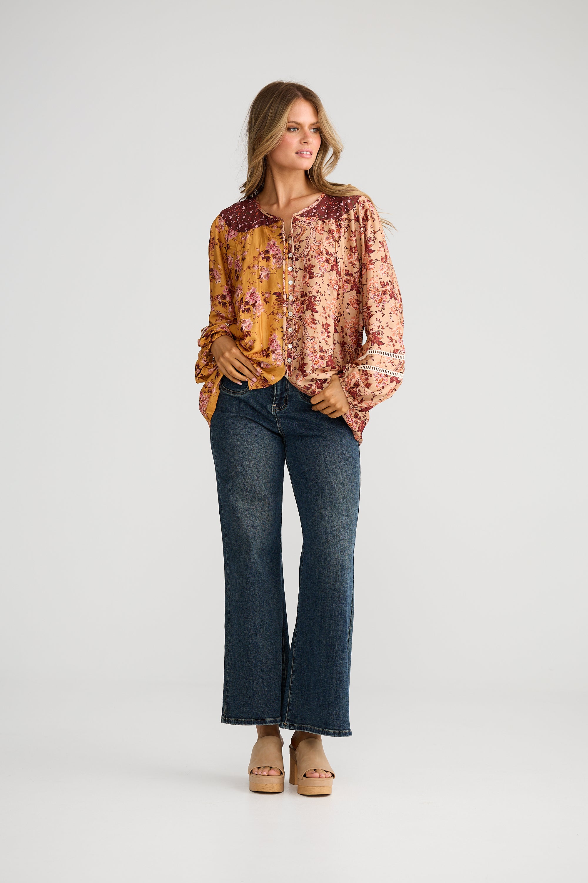 Briar Blouse - Wildflower Splice-Tops-Talisman-The Bay Room