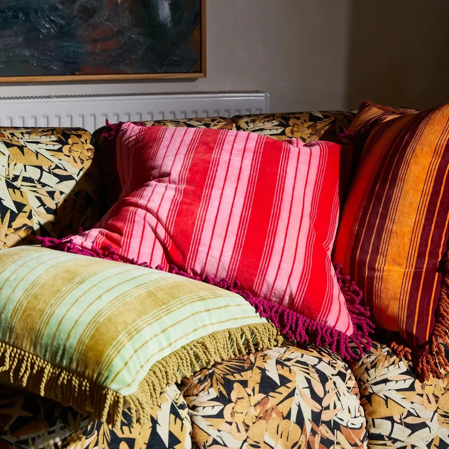 Brigitte Velvet Cushion - Cosmo Pink-Soft Furnishings-Sage & Clare-The Bay Room