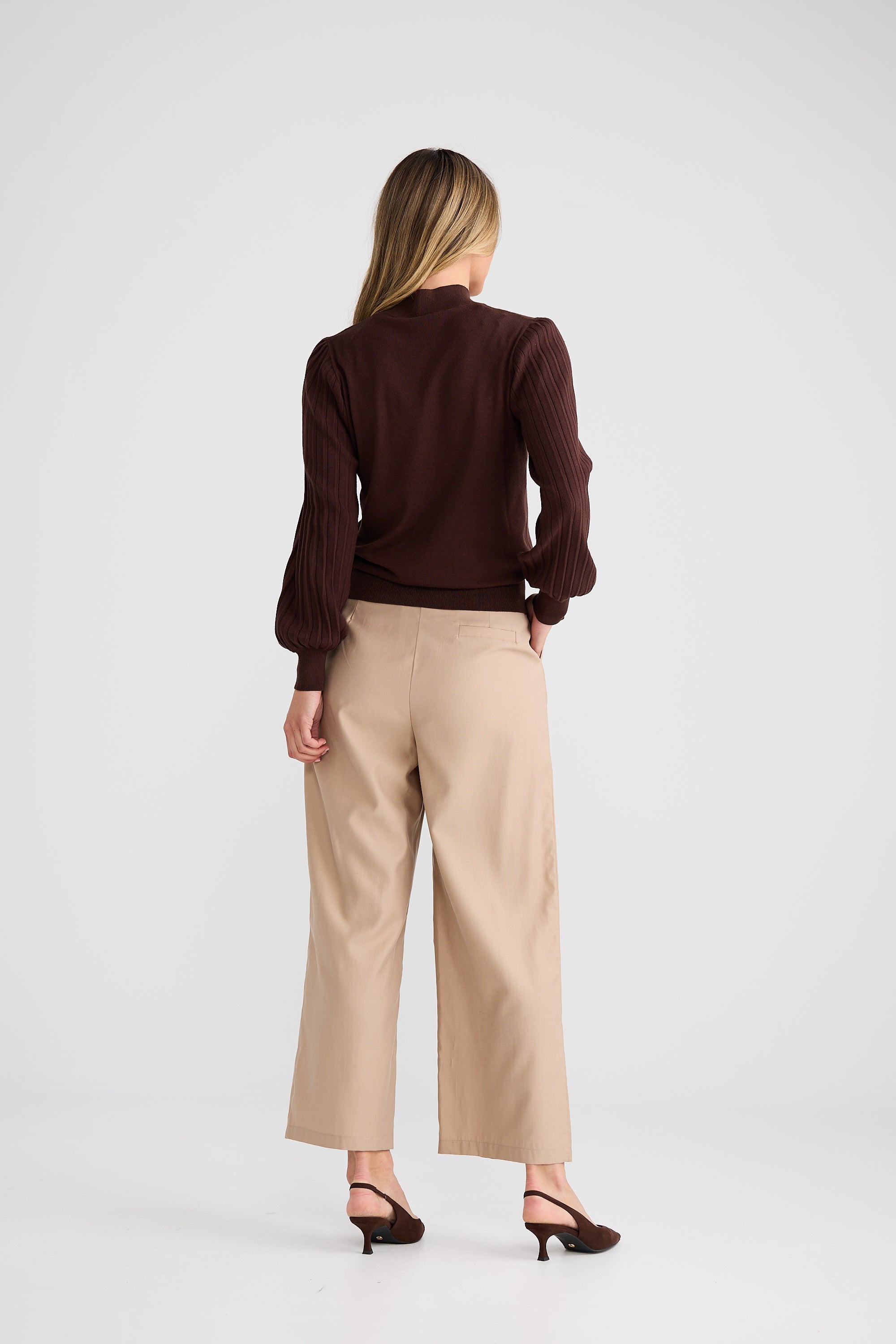 Briony Knit Top - Dark Chocolate-Tops-Brave & True-The Bay Room