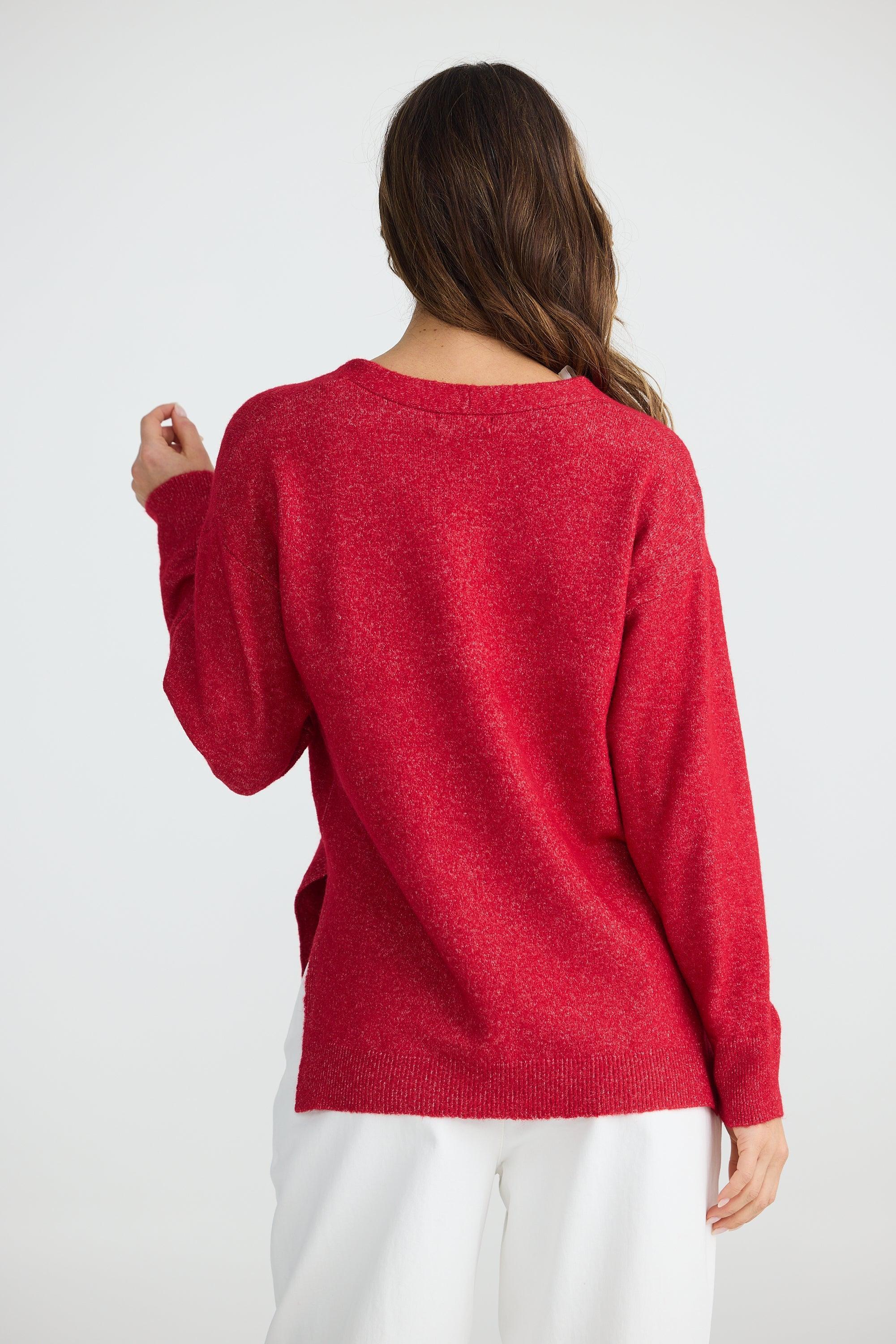 Britney Knit - Red-Knitwear & Jumpers-Brave & True-The Bay Room