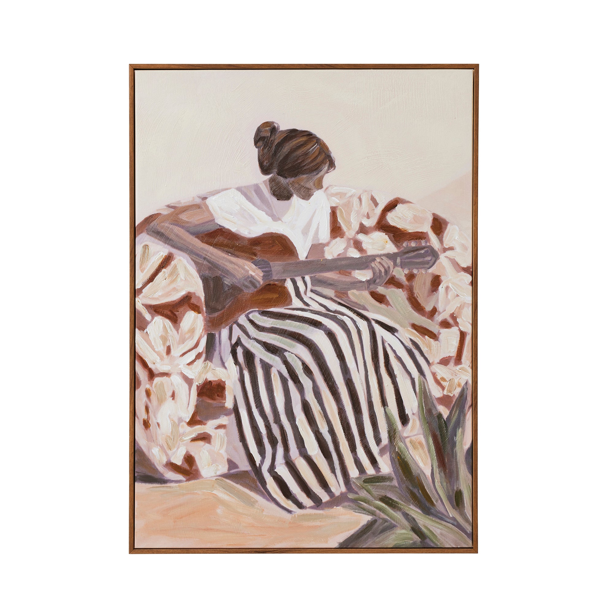 Brittany Teak Frame Oil Painting 50x70cm-Wall Decor-Coast To Coast Home-The Bay Room