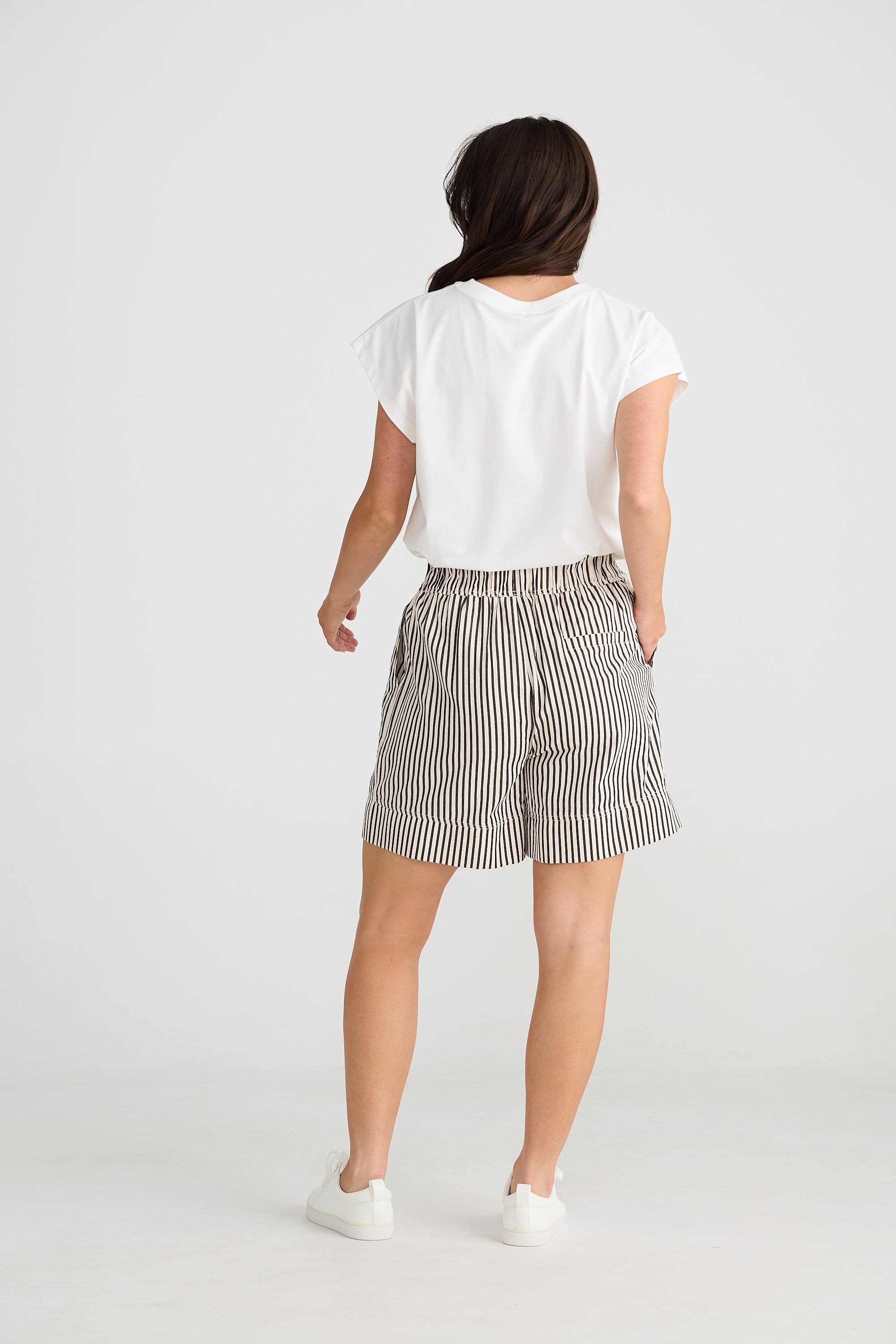 Broadway Short - White with Black Stripe-General-Brave & True-The Bay Room