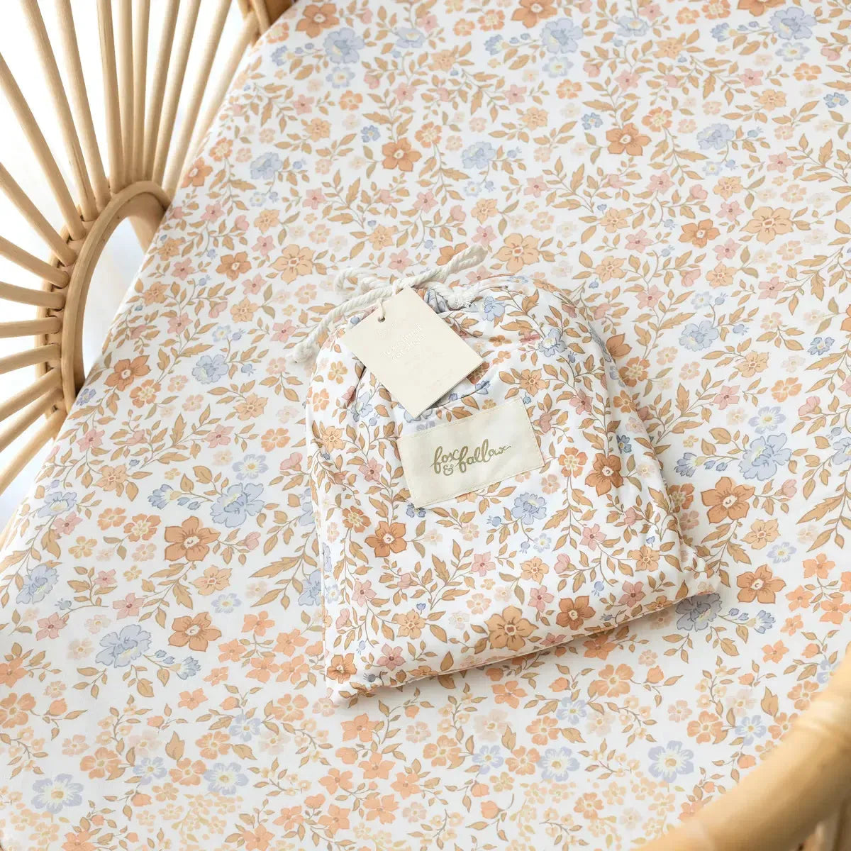 Broderie Organic Fitted Cot Sheet-Nursery & Nurture-Fox & Fallow-The Bay Room