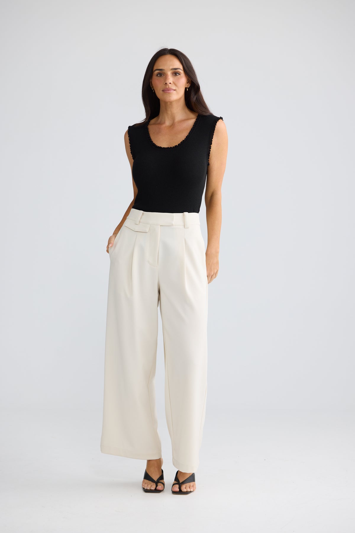 Brooke Pant - Cream-Pants-Brave & True-The Bay Room