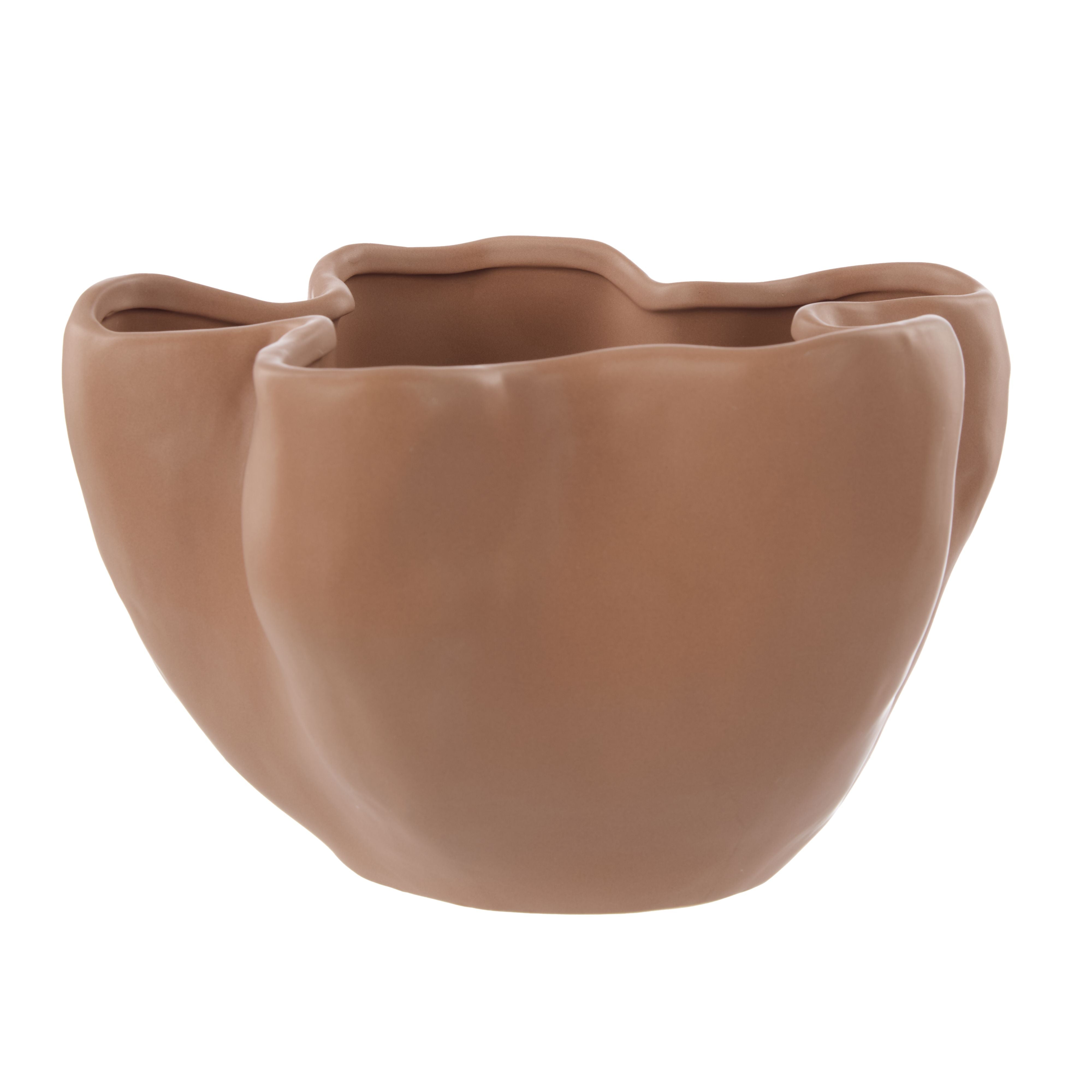Brooke Vase Raw Umber 26.3x24.3x16cm-Pots, Planters & Vases-Amalfi-The Bay Room