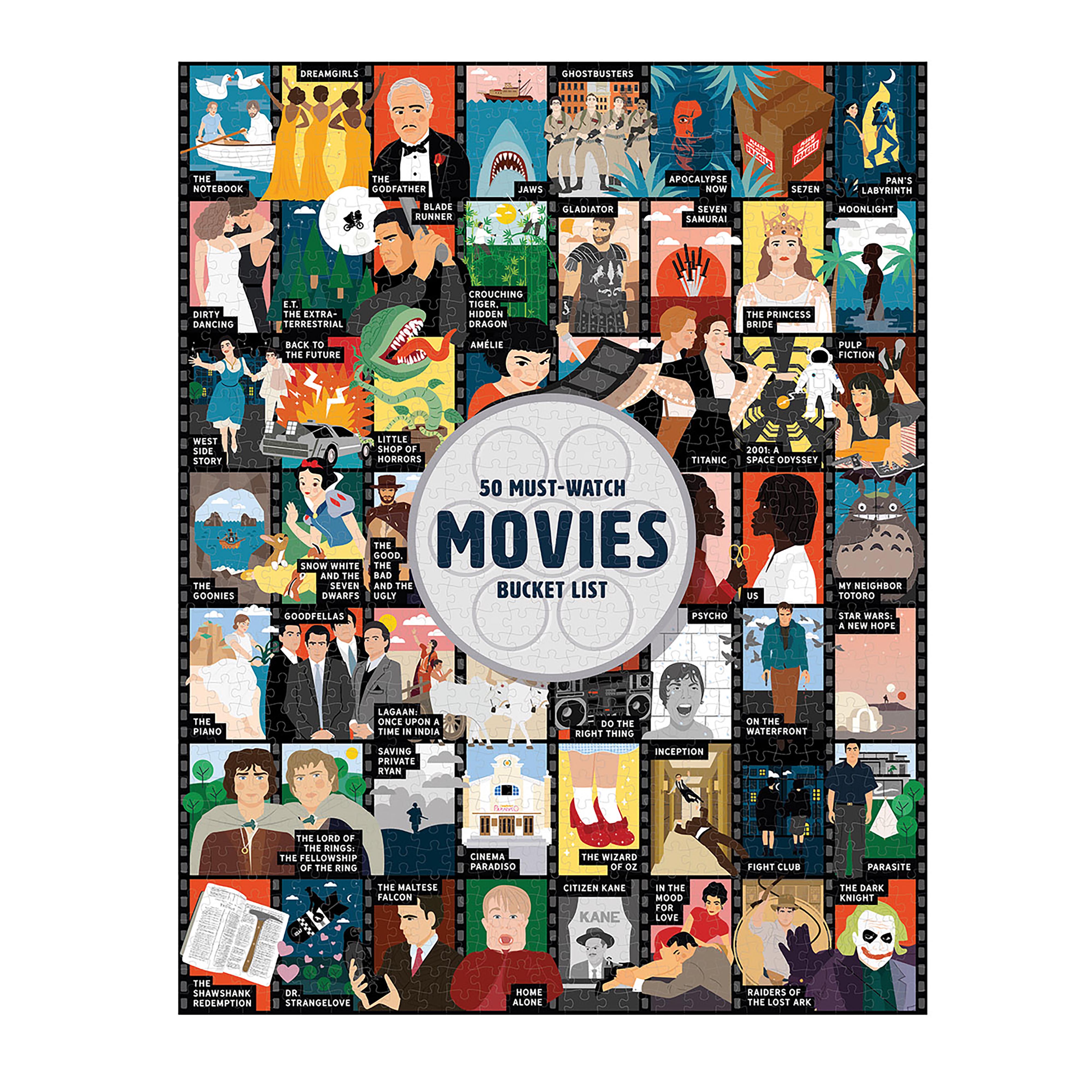 Bucket List Puzzle - 50 Must-Watch Movies-Fun & Games-Ridley's-The Bay Room