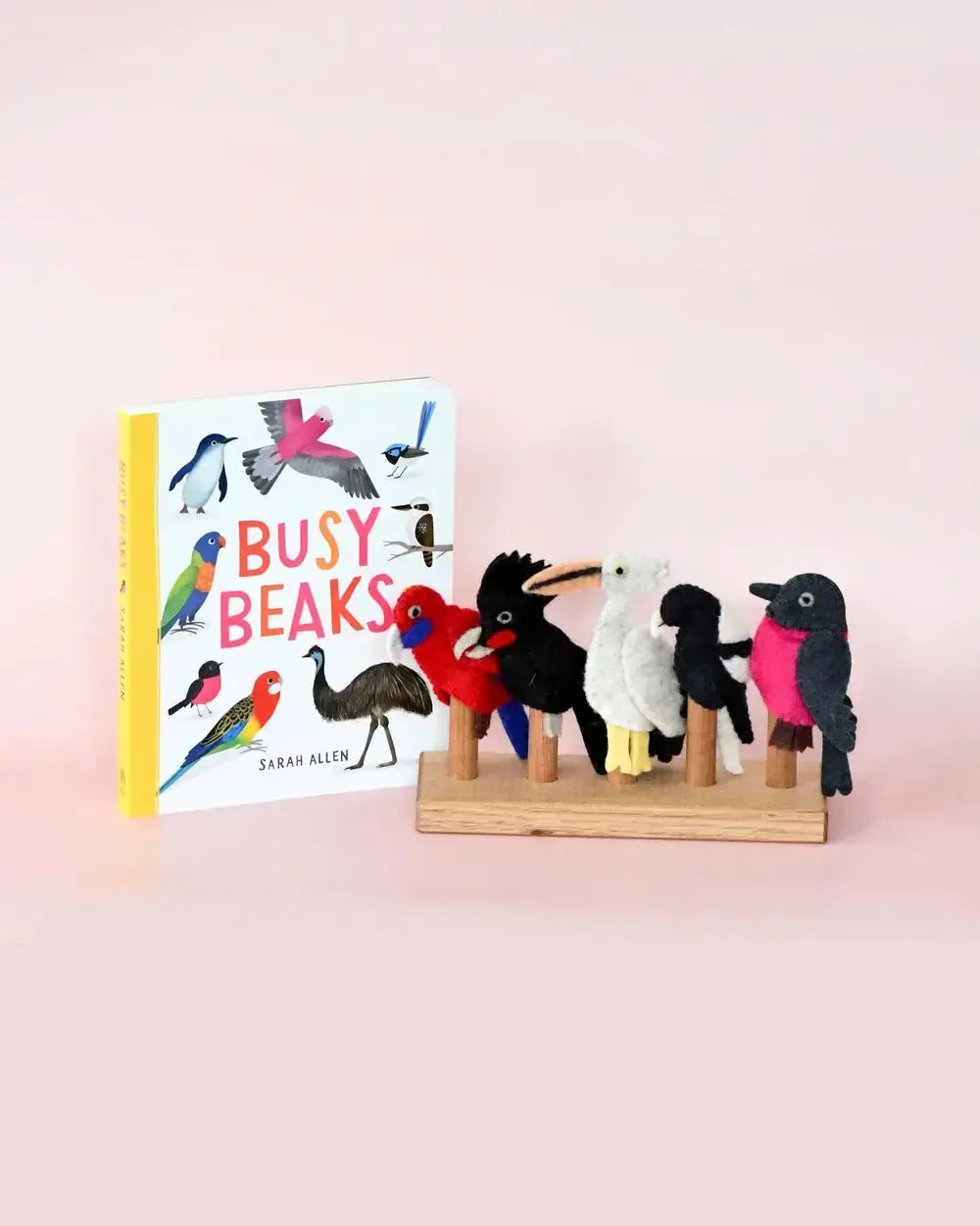 Busy Beaks Finger Puppets and Book Set-Toys-Tara Treasures-The Bay Room