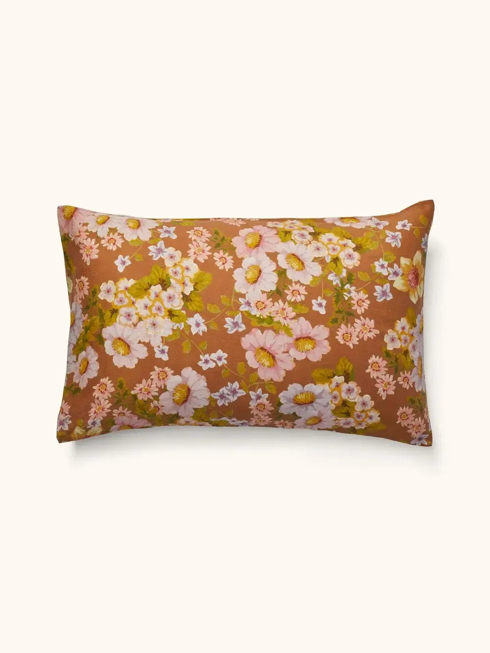 Buttercup Rust Standard Pillowcases (Set of 2)-Soft Furnishings-Bonnie & Neil-The Bay Room