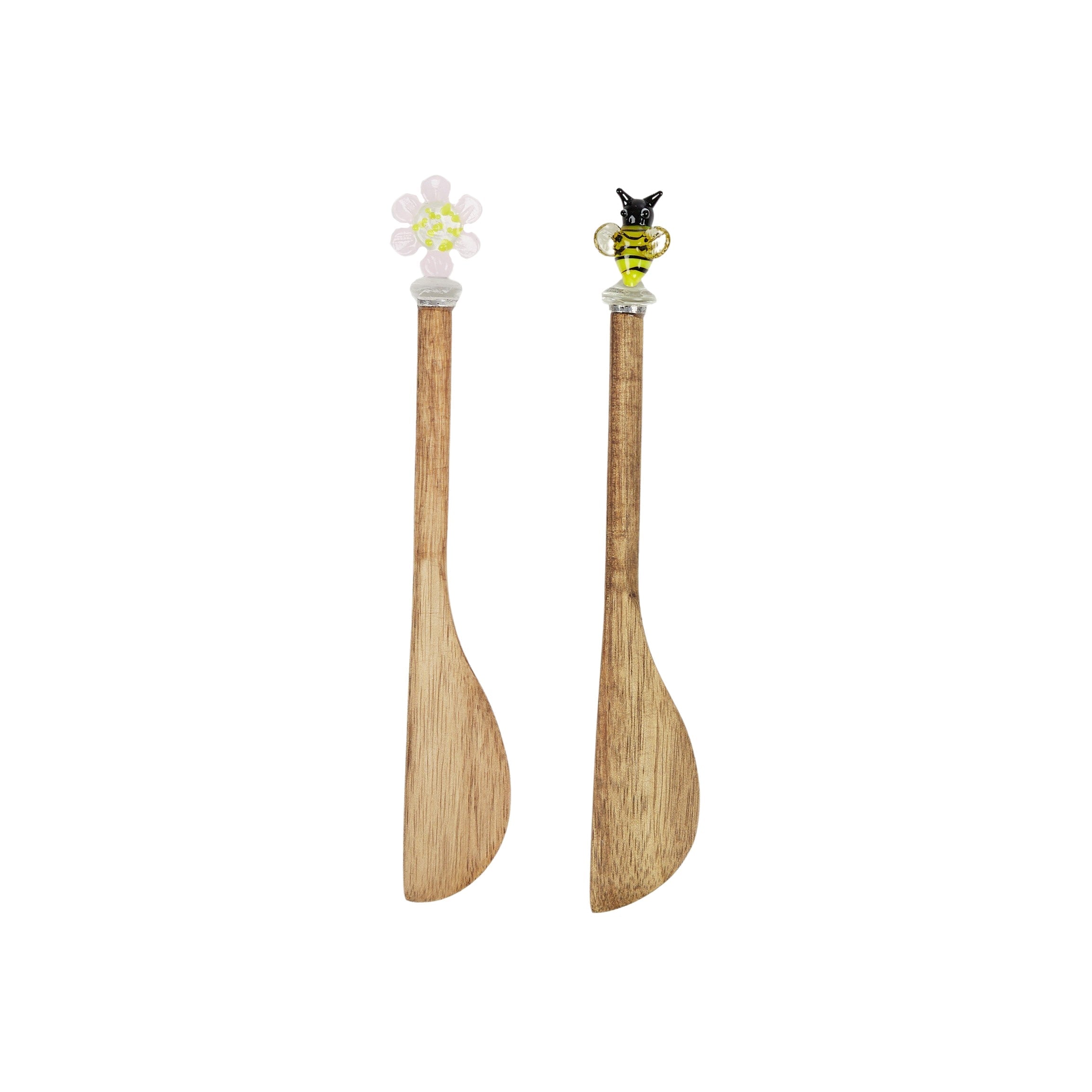 Buzz Set/2 Wood/Glass Spreaders 4x8.5cm-Dining & Entertaining-Coast To Coast Home-The Bay Room