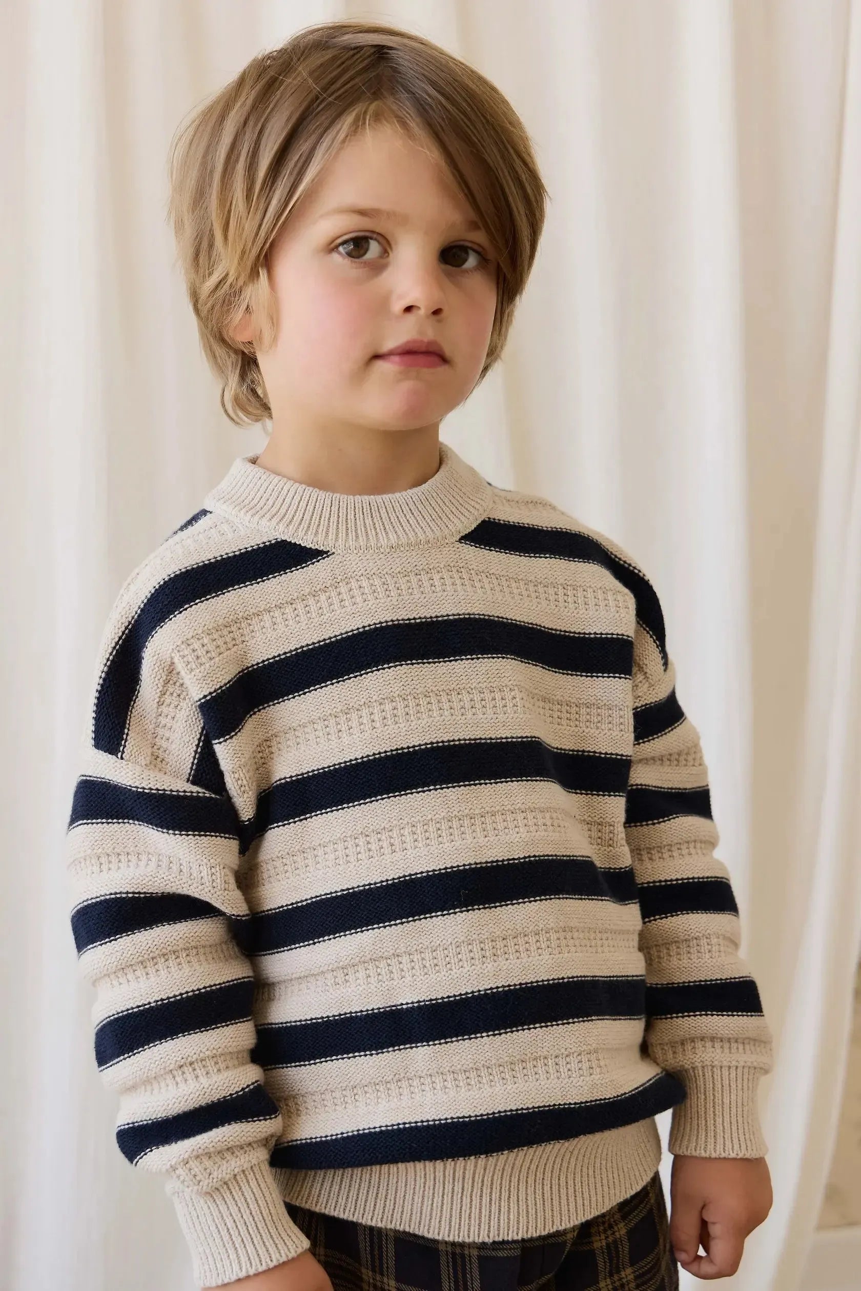 Byron Jumper - Byron Stripe Oat-Clothing & Accessories-Jamie Kay-The Bay Room