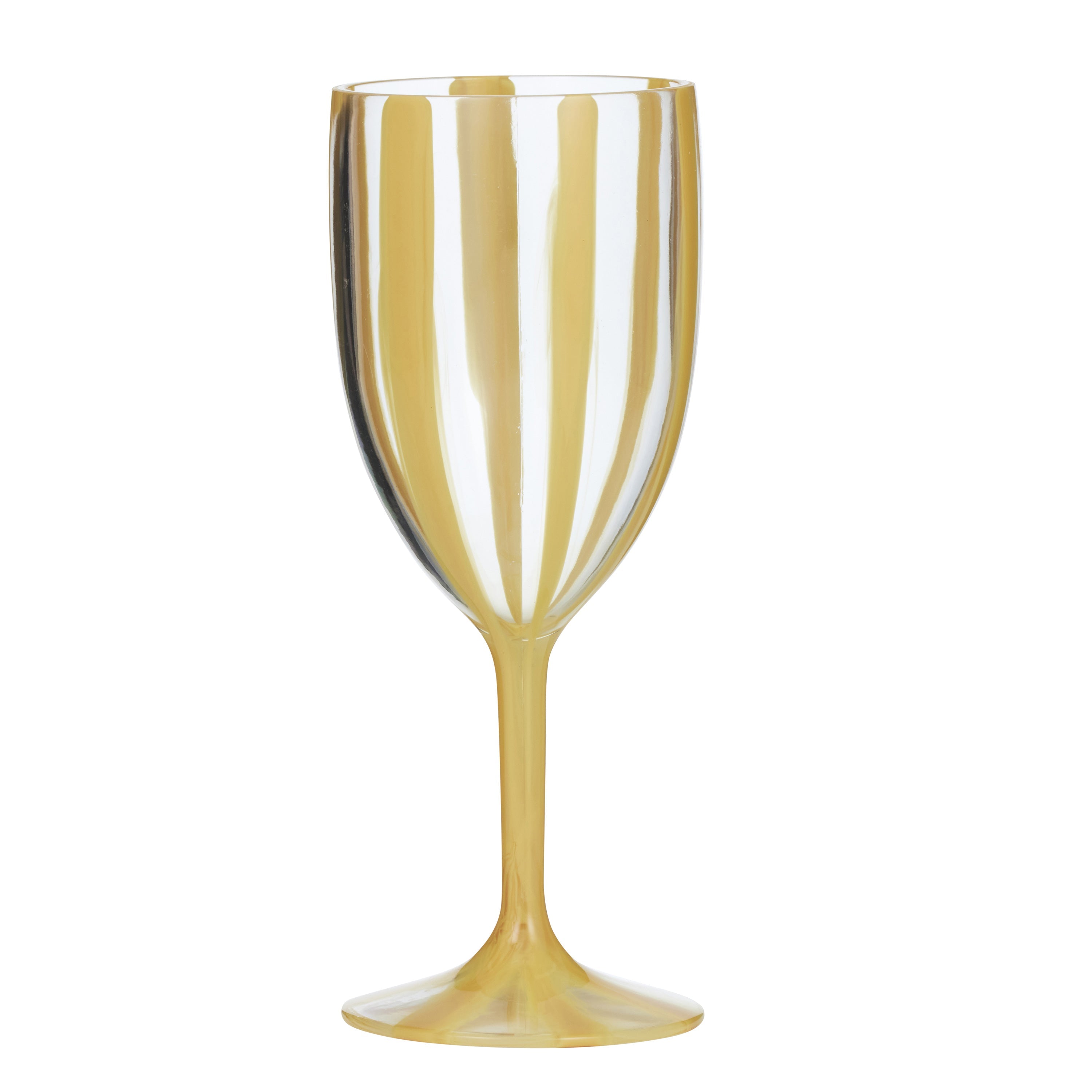 Cabana Acrylic Wine Gass 8x20cm Honey-Dining & Entertaining-Coast To Coast Home-The Bay Room