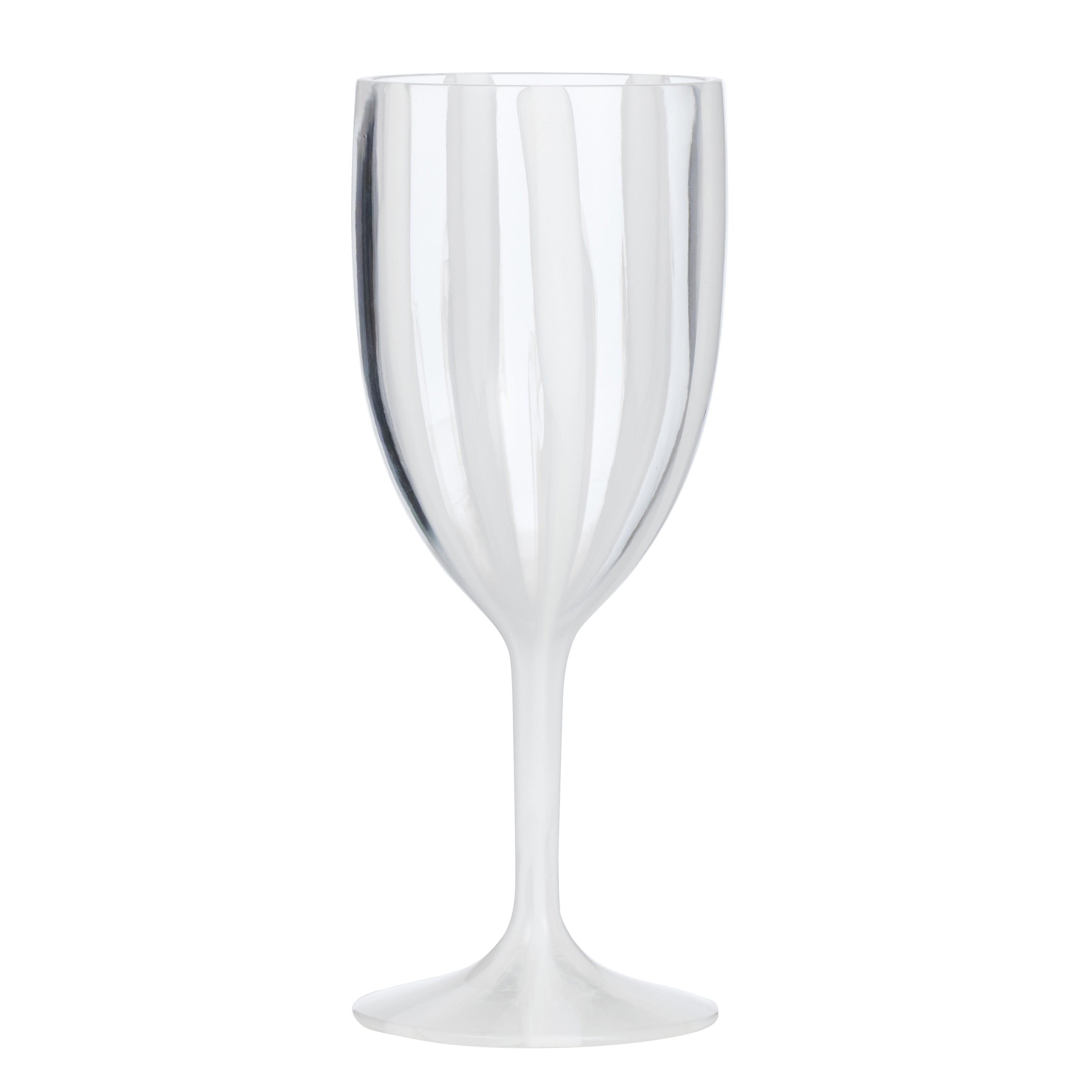 Cabana Acrylic Wine Glass 8x20cm White-Dining & Entertaining-Coast To Coast Home-The Bay Room