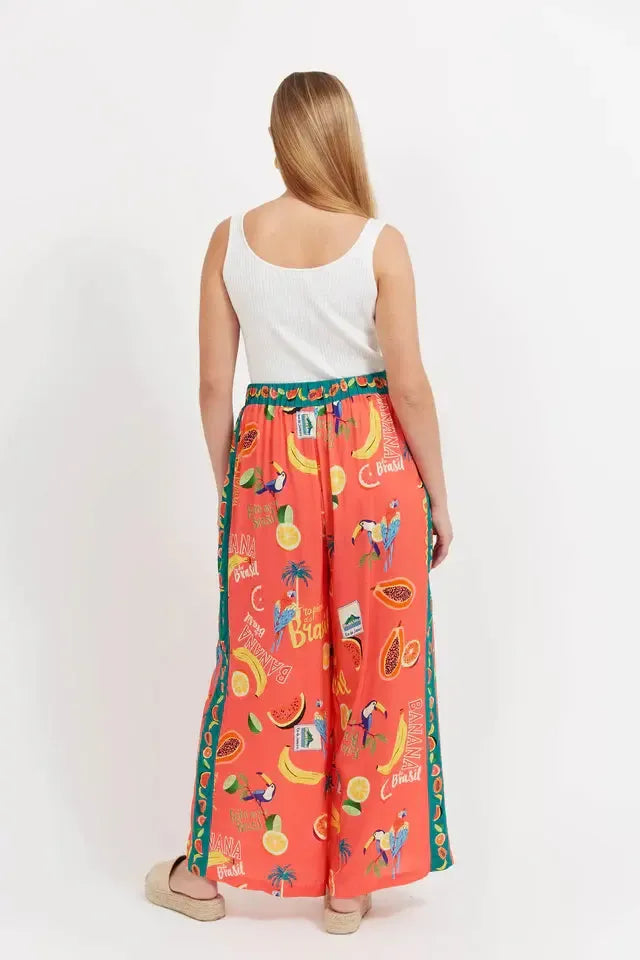 Cabana Pant - Brasil Coral-Pants-Haven-The Bay Room
