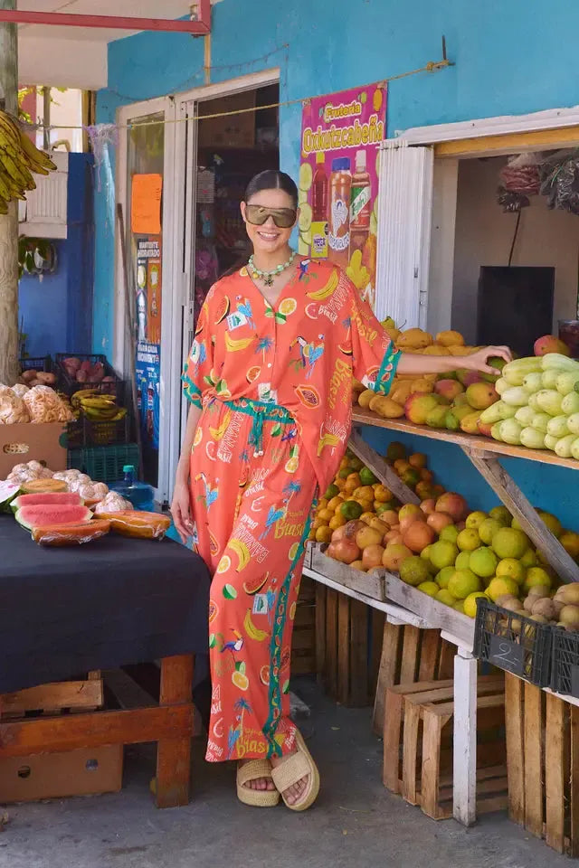 Cabana Pant - Brasil Coral-Pants-Haven-The Bay Room