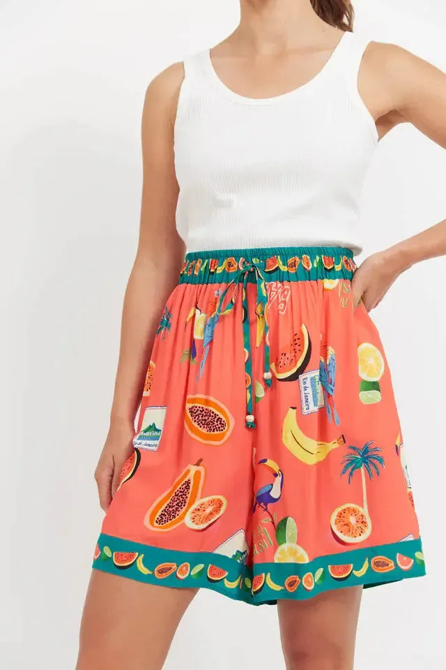 Cabana Short - Brasil Coral-Shorts-Haven-The Bay Room