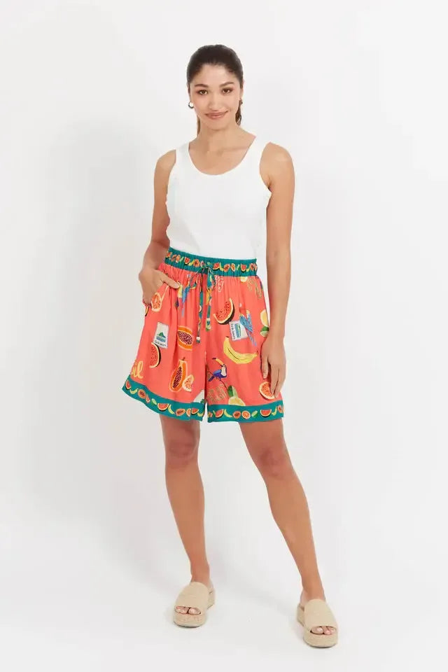 Cabana Short - Brasil Coral-Shorts-Haven-The Bay Room