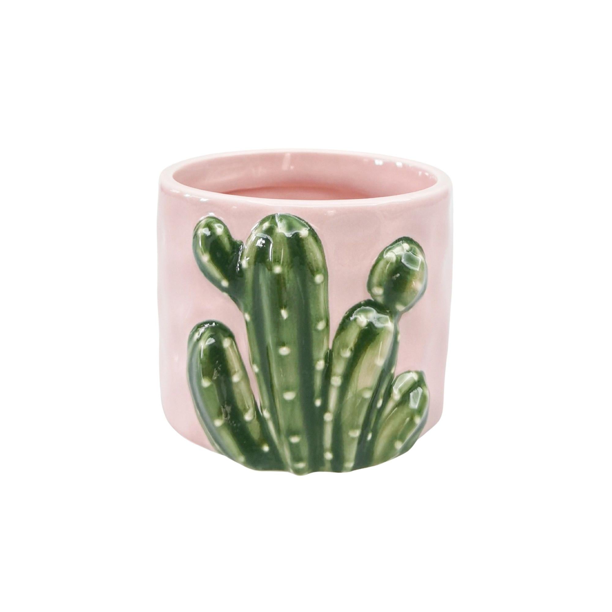 Cactus Planter Pink 9cm-Pots, Planters & Vases-Urban Products-The Bay Room