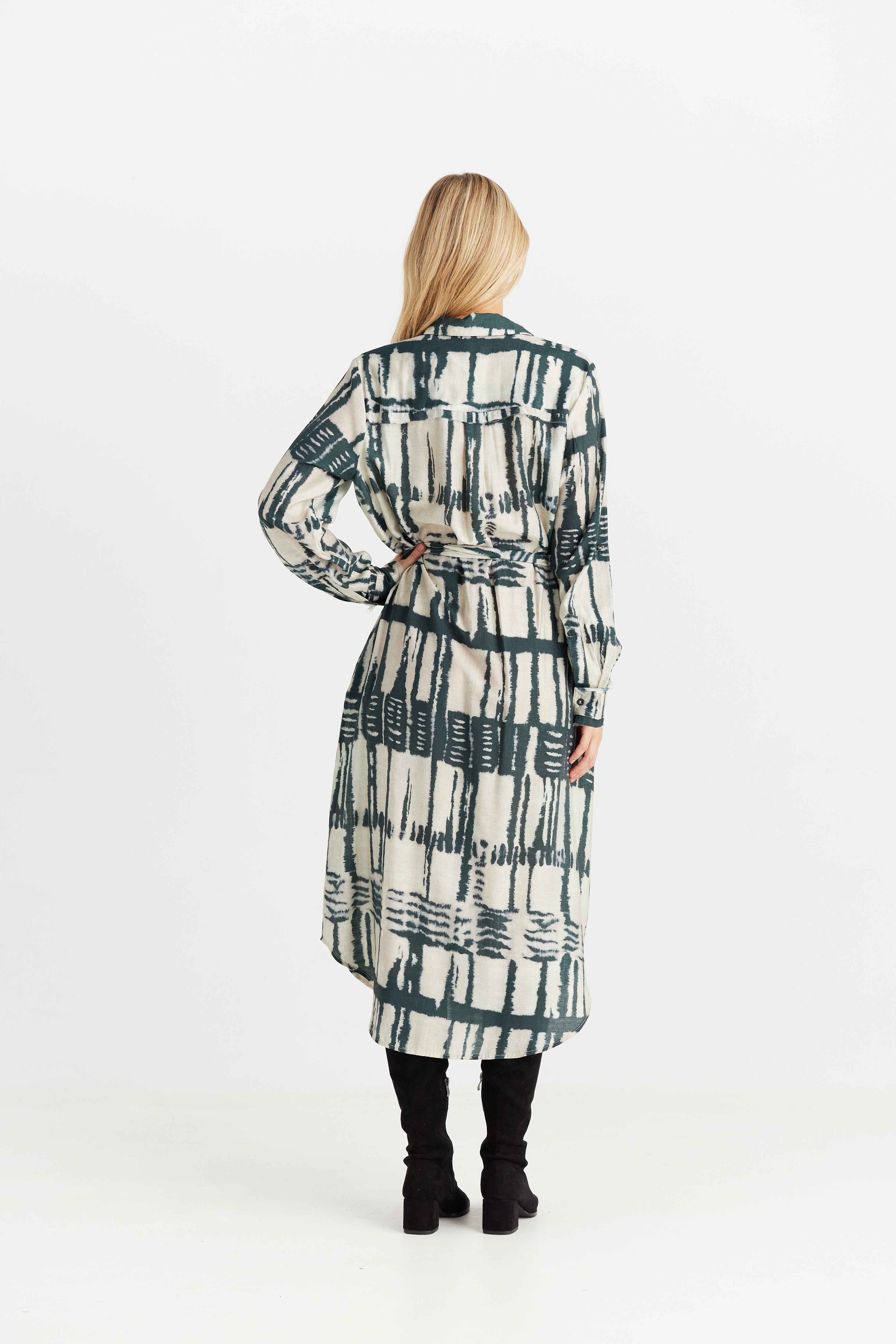 Cadiz Shirt Dress - Ebony-Dresses-The Shanty Corporation-The Bay Room