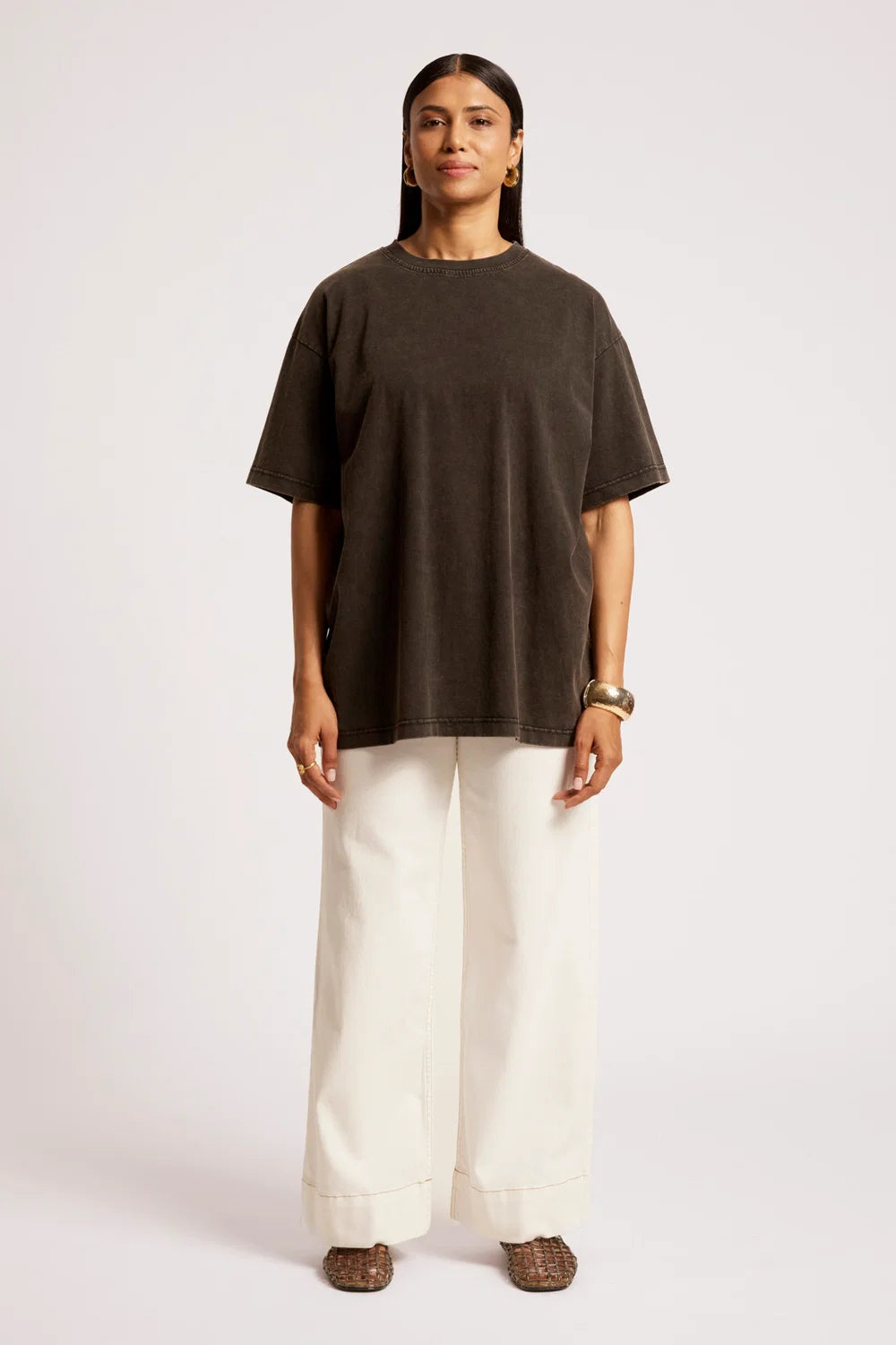 Caldera Oversize Tshirt - Black-Tops-Eb & Ive-The Bay Room